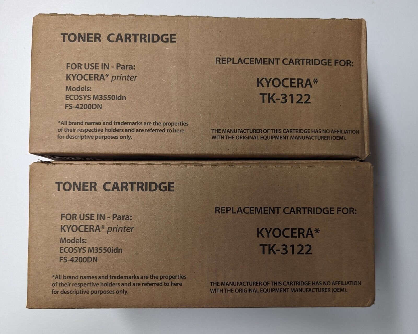2Pack of Digitoner Replacement Cartridges for Kyocera TK-3122