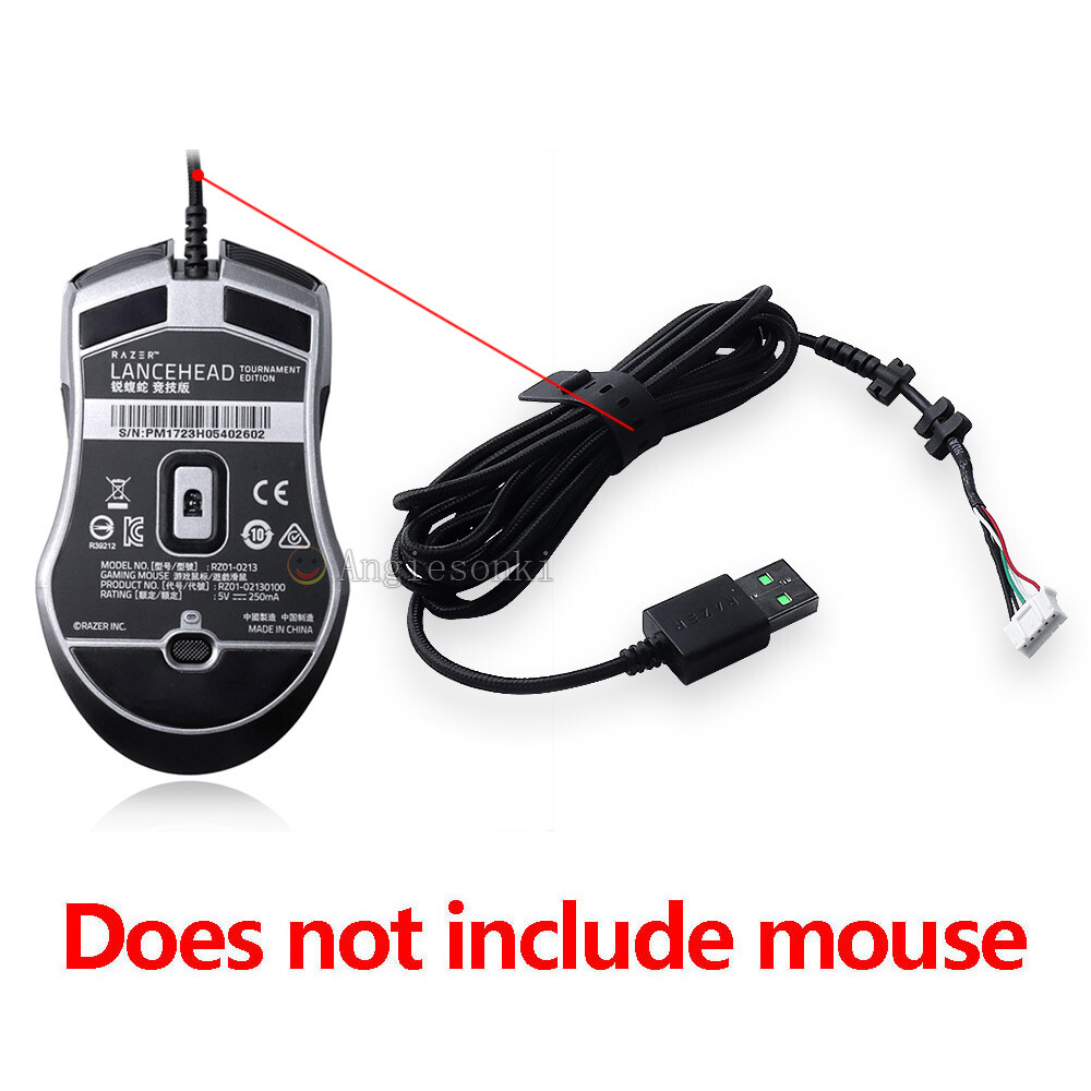 New USB Mouse Cable  Replacement Wire For Razer Lancehead Competitive
