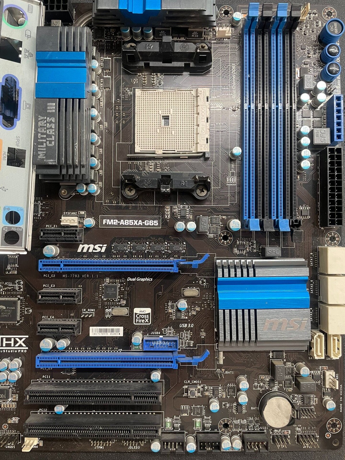 MSI FM2-A85XA-G65 ATX Motherboard Socket FM2 A85X DDR3, With Original I/O Shield