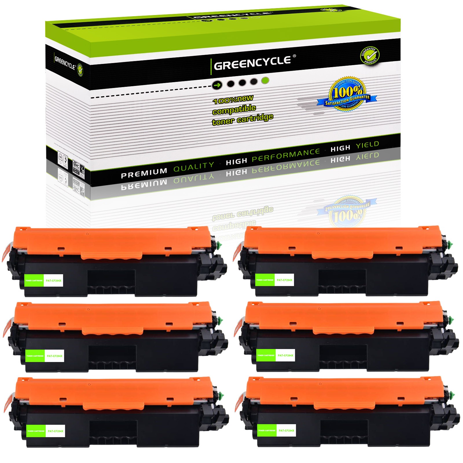 Greencycle 6PK CF294X Toner For HP 94X Laserjet Pro MFP M149fdw M148dw M148fdw