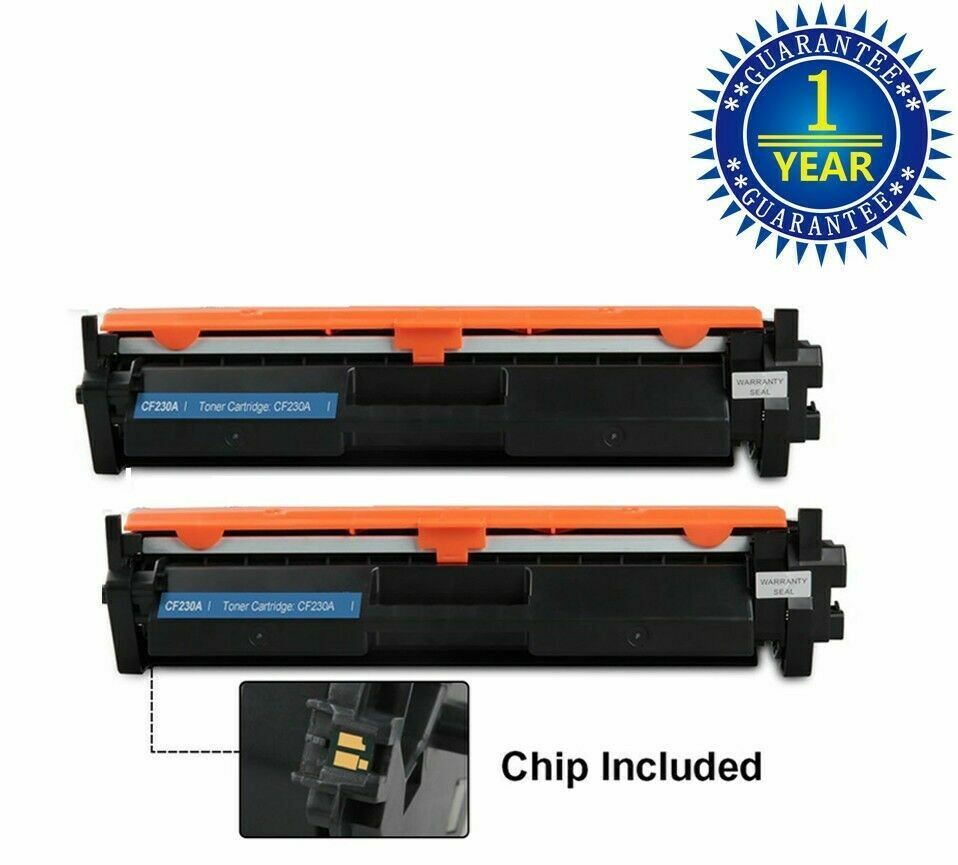 2pk CF230A 30A with Chip Toner Cartridge For HP LaserJet M203dw M203dn M227fdn
