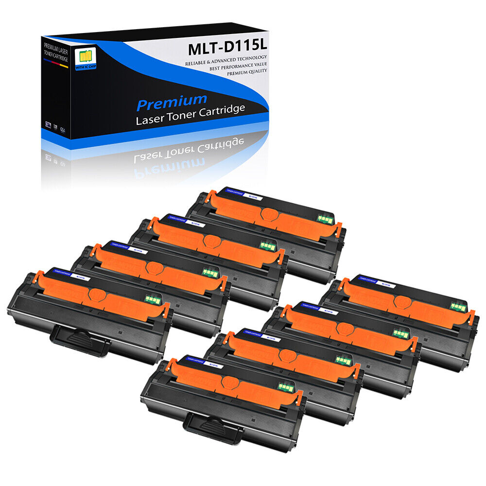 8PK MLT-D115L Black Toner Cartridge Compatible for Samsung D115L SL-M2620 2620DN