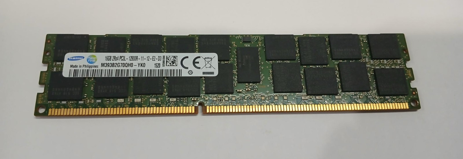 Samsung 16GB 2Rx4 PC3L-12800R DDR3 1600 ECC Server Memory RAM M393B2G70QH0-YK0