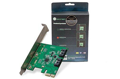 I/O CREST 2 Port SATA III PCI-e 2.0 x1 Controller Card Asmedia ASM1061 Non-Raid