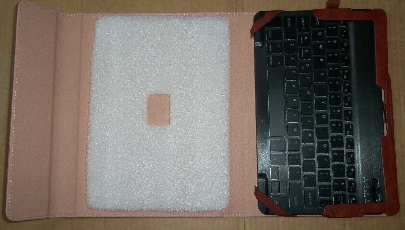 COO WIRELESS KEYBOARD CASE BROWN FOR APPLE IPAD PRO 9.7 2018 w/ PENCIL HOLDER