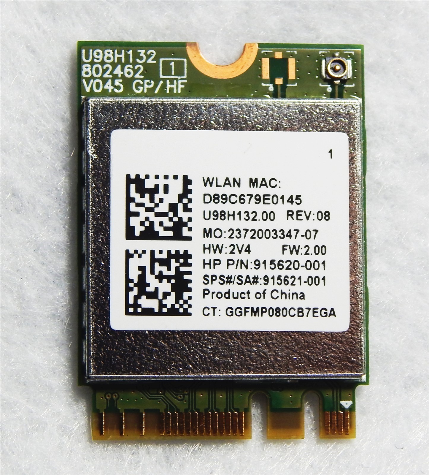 Realtek RTL8821CE ~ PCIe WiFi 802.11ac/abgn WLAN w/Bluetooth ~ HP P/N 915620-001