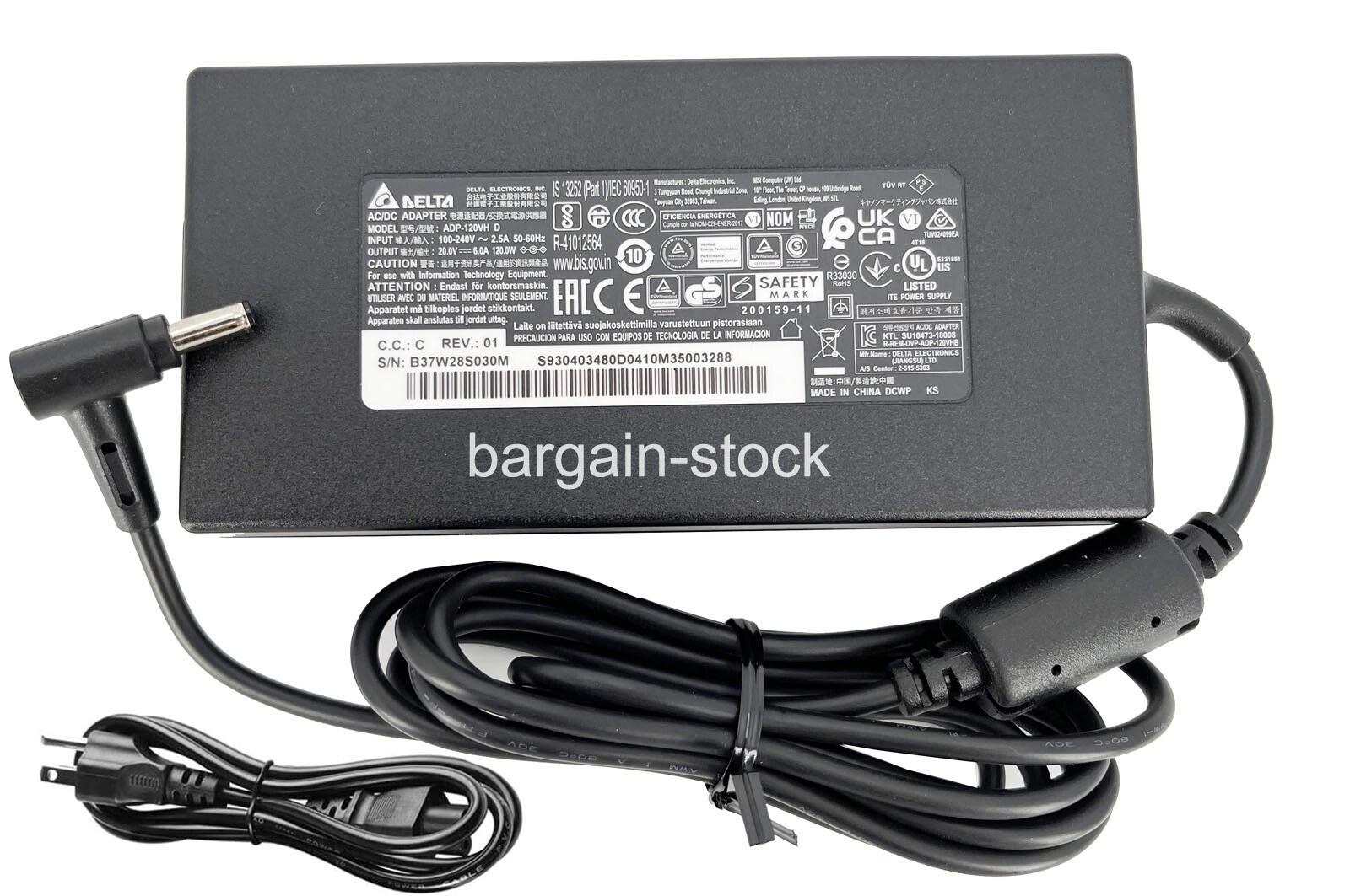 Delta 20V 6A 120W AC Adapter For MSI GF63 Thin 11UC-439 11SC-224 Power Supply