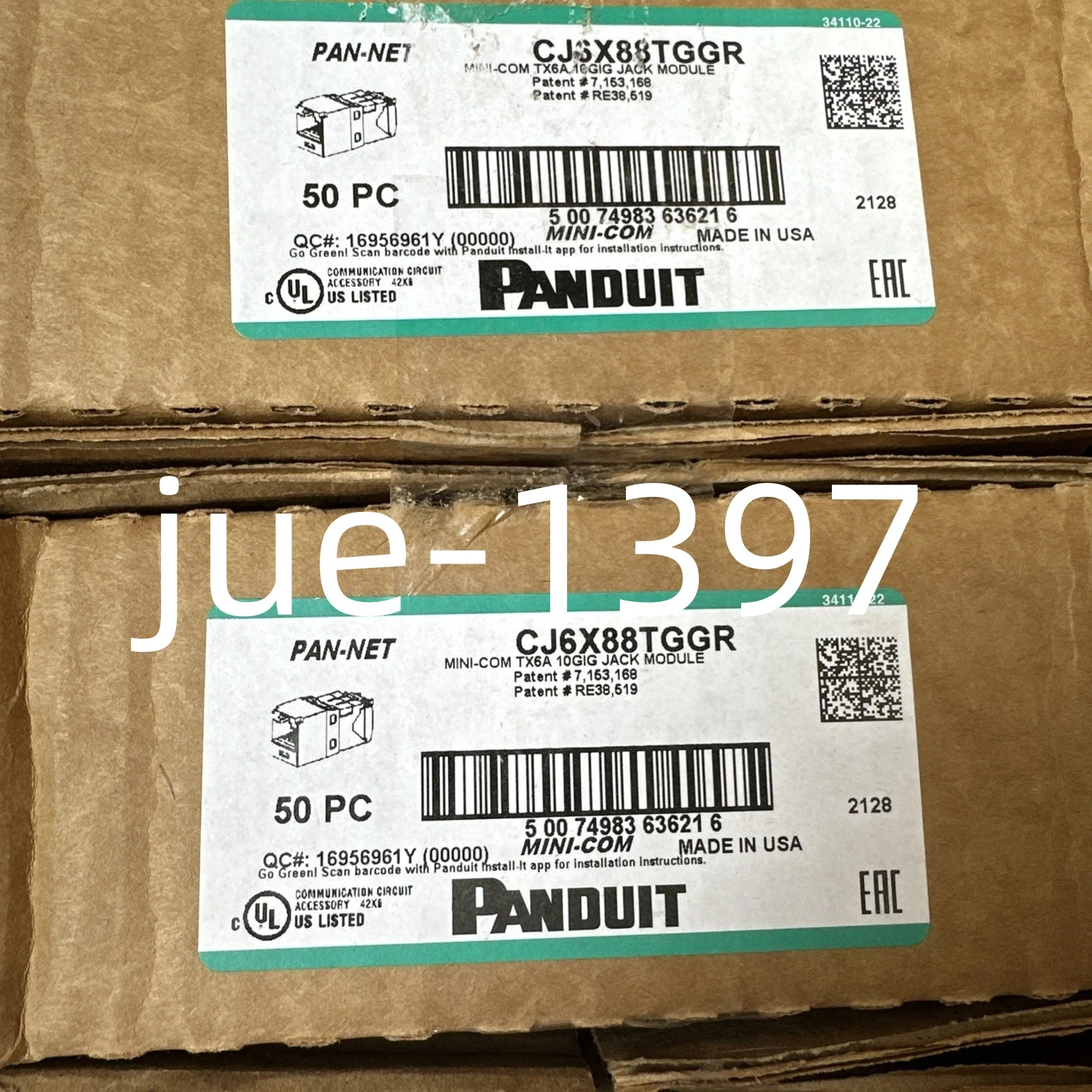 10Pcs New 6A unshielded 10G network super six module CJ6X88TGGR ！