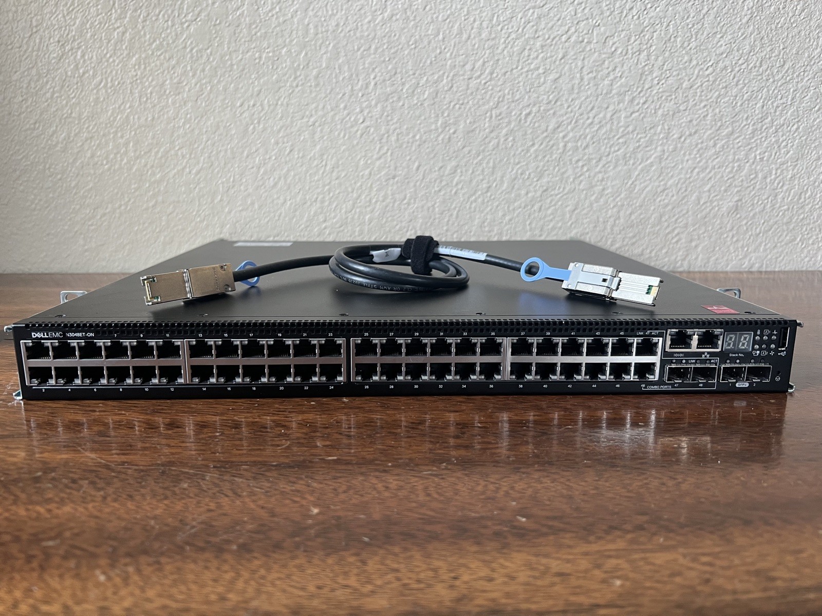 Dell EMC N3048ET-ON 48 Port 1GbE, 2x 10G SFP+ Managed Switch and one Stack cable