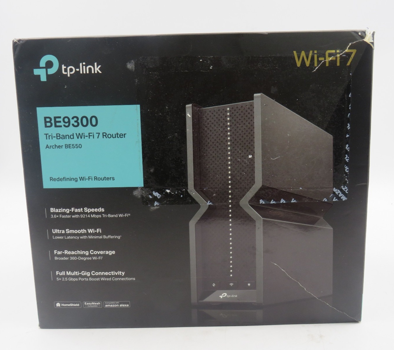 TP-Link Archer BE550 BE9300 Tri-Band Wi-Fi 7 Router 2.5G FOR PARTS / UNTESTED
