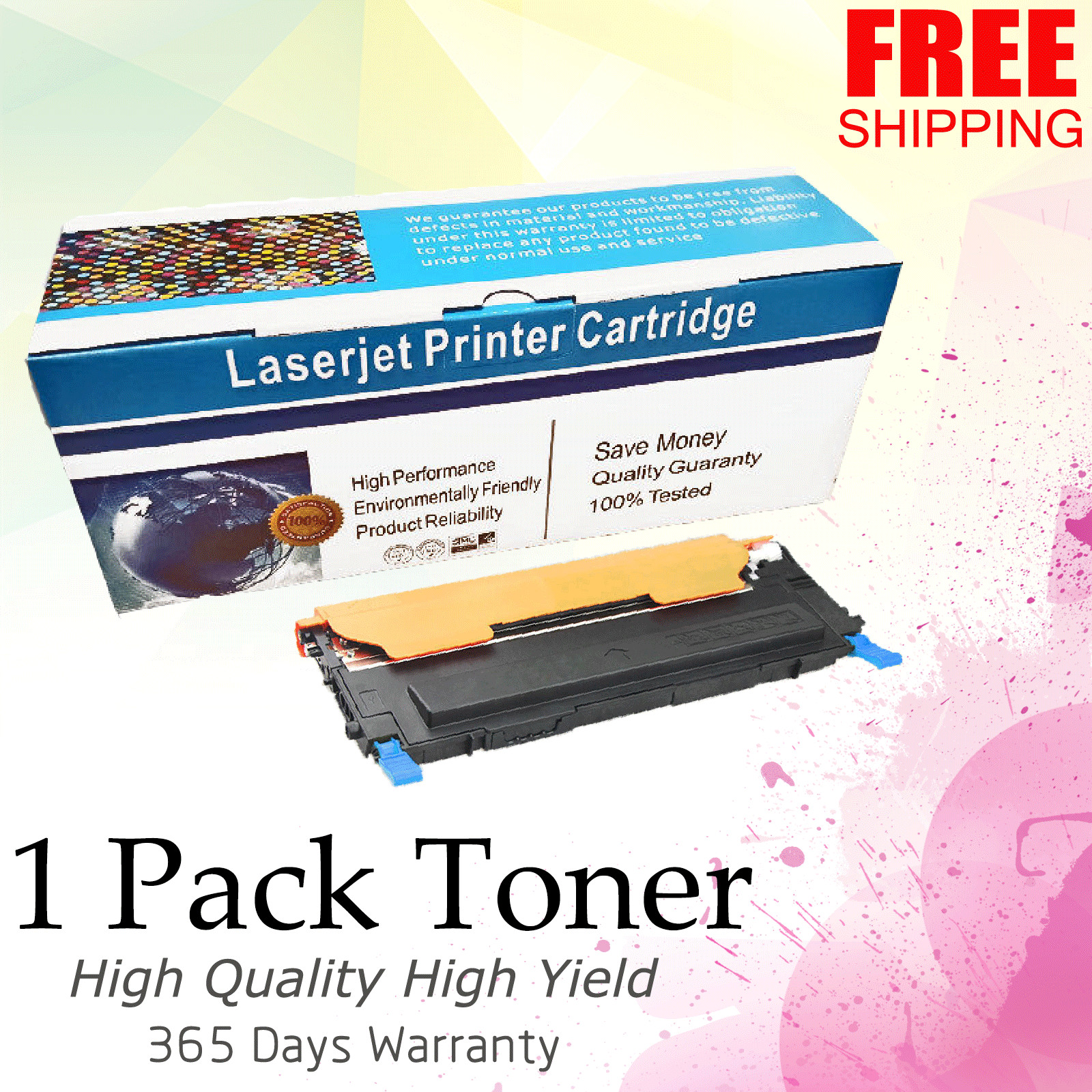 1 PK CLT-C407S Cyan Toner For Samsung CLP-320 CLP-325 CLP-325W CLX-3185N CLP-326