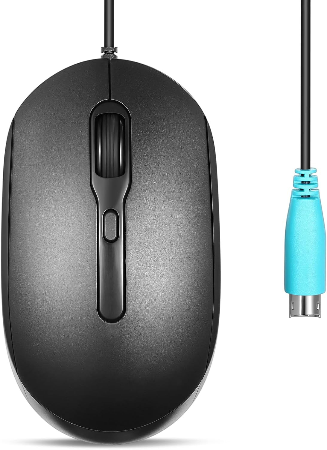 PERIMICE-222PB Wired PS/2 Optical Mouse - Long 5.9 Ft Cable - Optical 1200/1600/