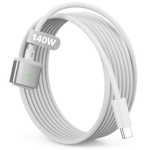 High-Speed 140W USB-C Magnetic Charging Cable - 6.6FT for MacBook Devices