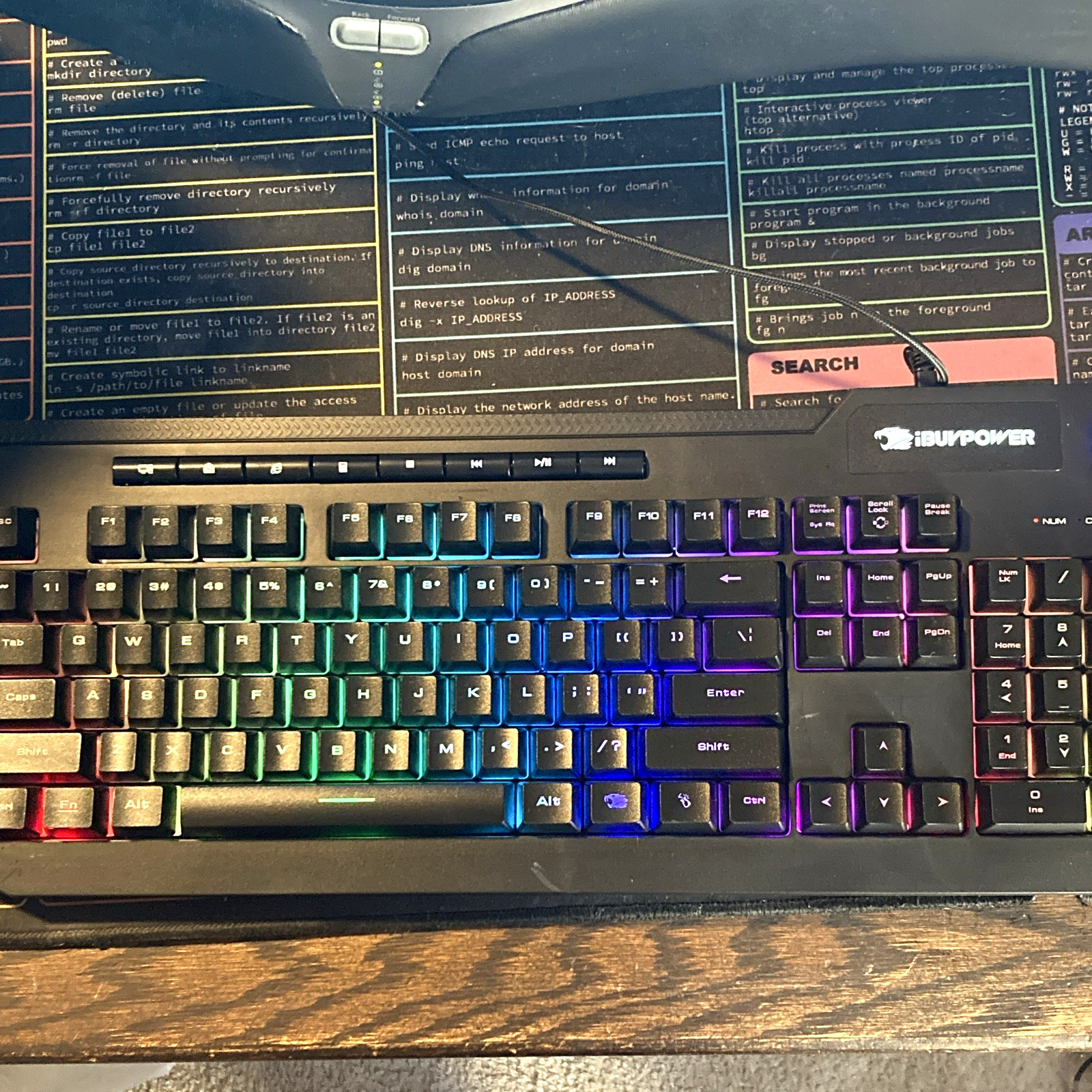 iBUYPOWER IBP-ARES M2-KB Wired Illuminated Gaming Keyboard QWERTY Black