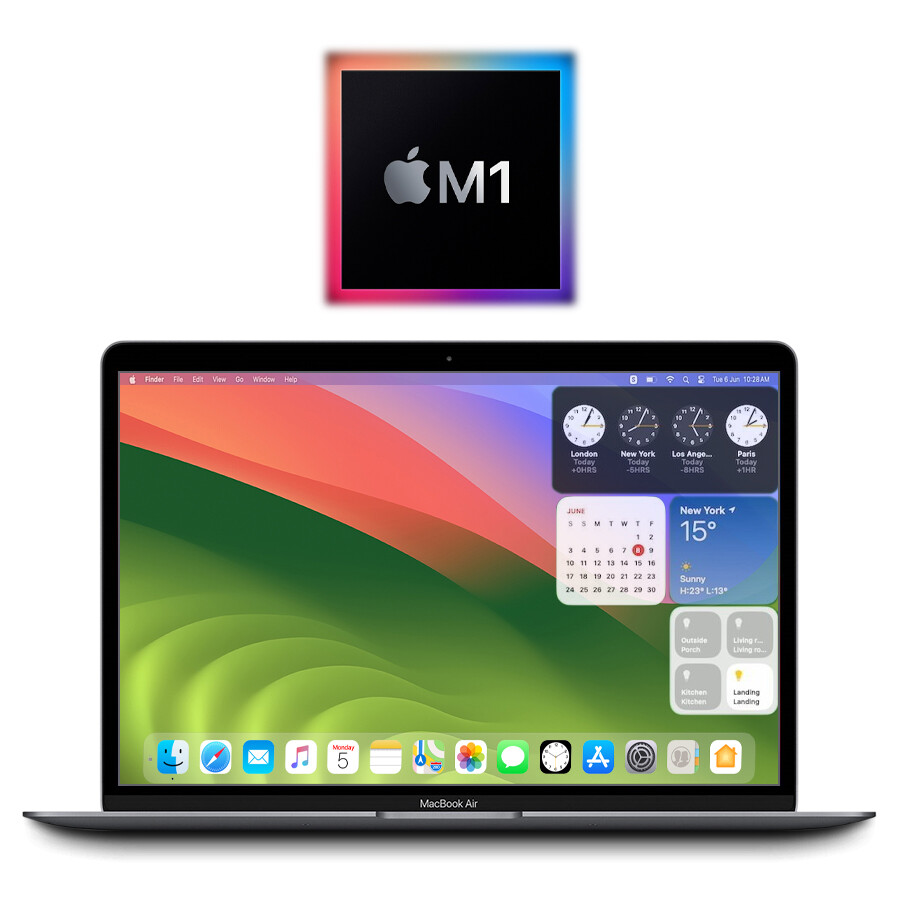 Apple M1 MacBook Air 13" 8GB 128GB (Space Gray) 2020  A2337 - w/1 Year Warranty