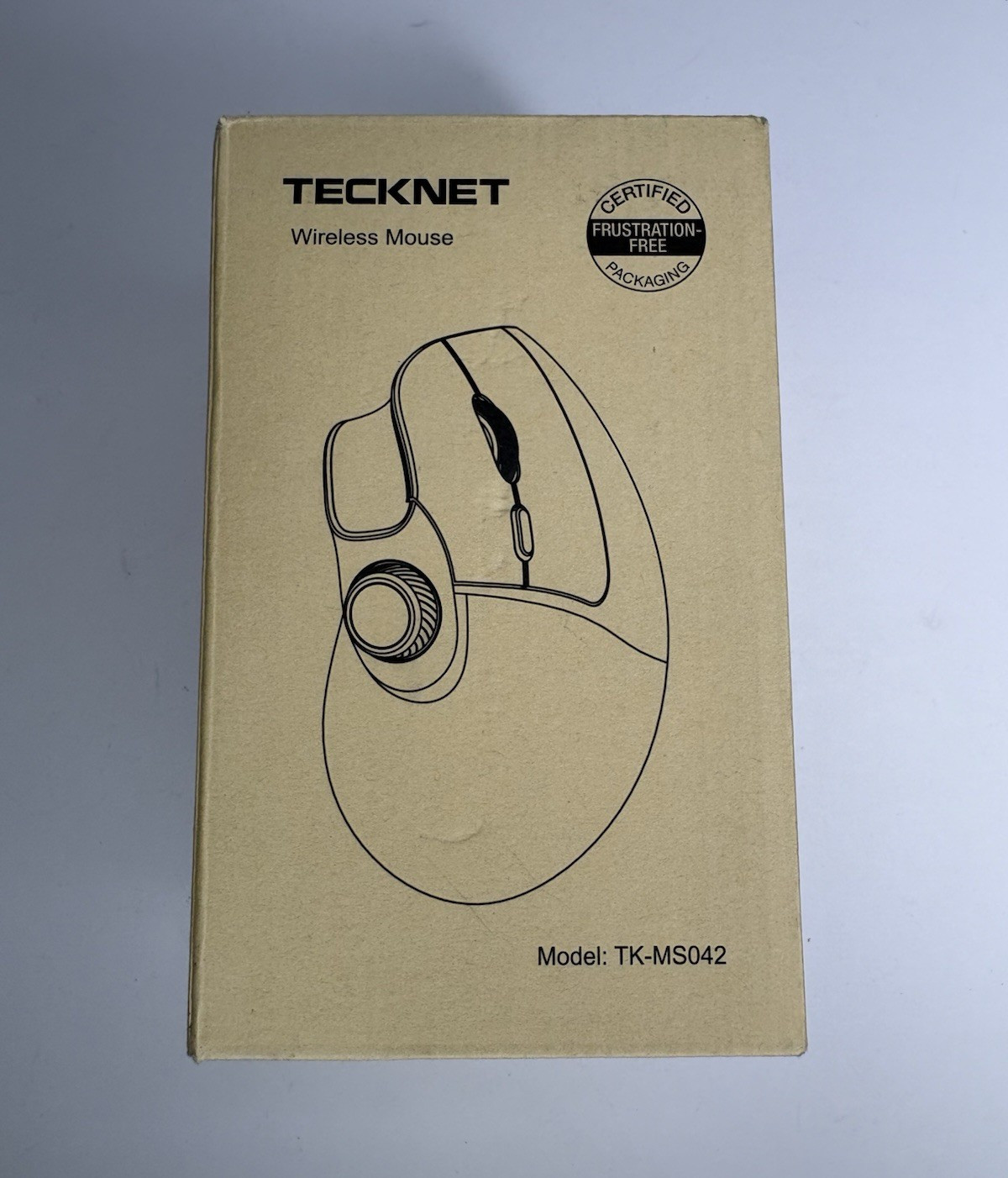 TeckNet TK-MS042 Wireless Optical Ergonomic Mouse 6-Button 4800 DPI Black