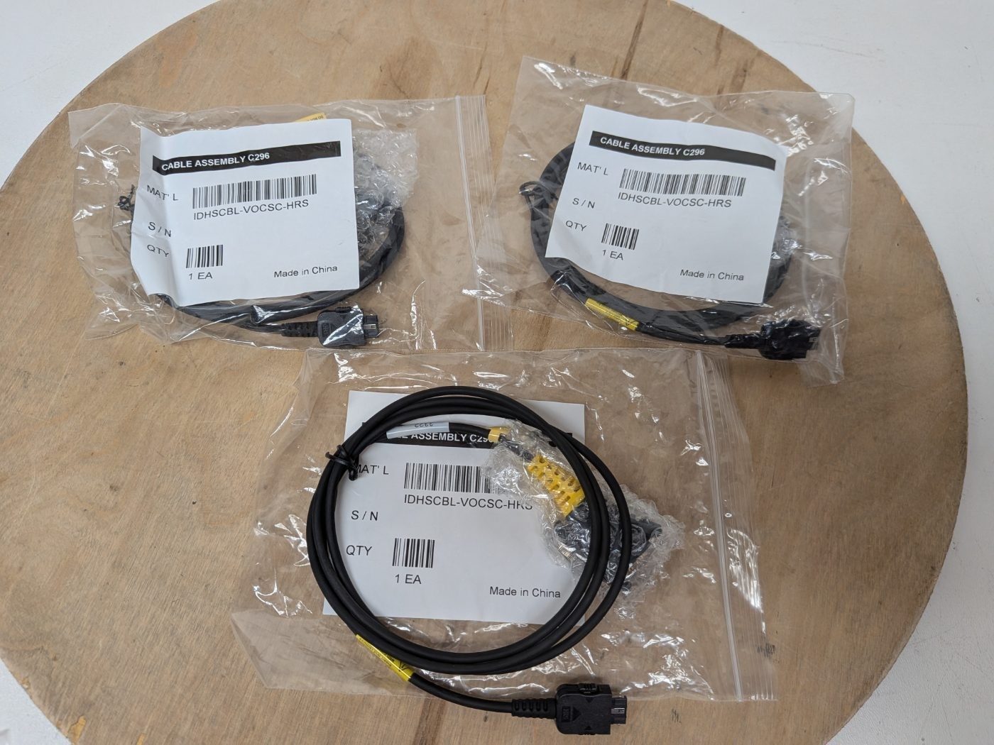 Lot of 3 New Vocollect SR-20-T Headset Cables HRS TOC IDHSCBL-VOCSC-HRS
