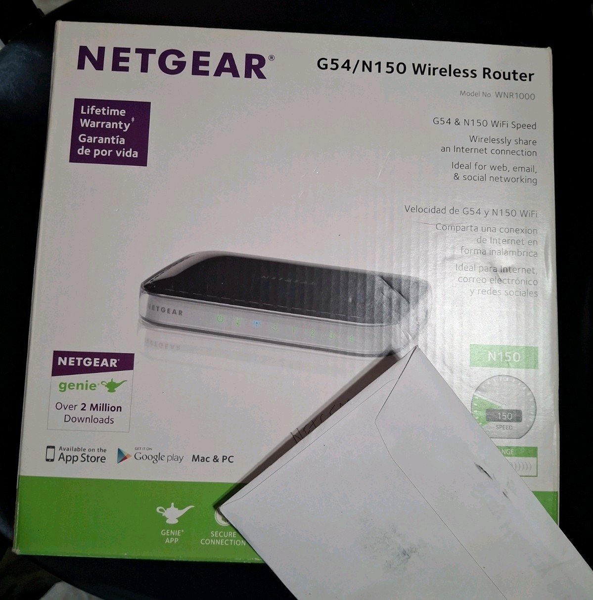 Netgear WNR1000 N150 Wireless Router WiFi 150 Mbps in the box