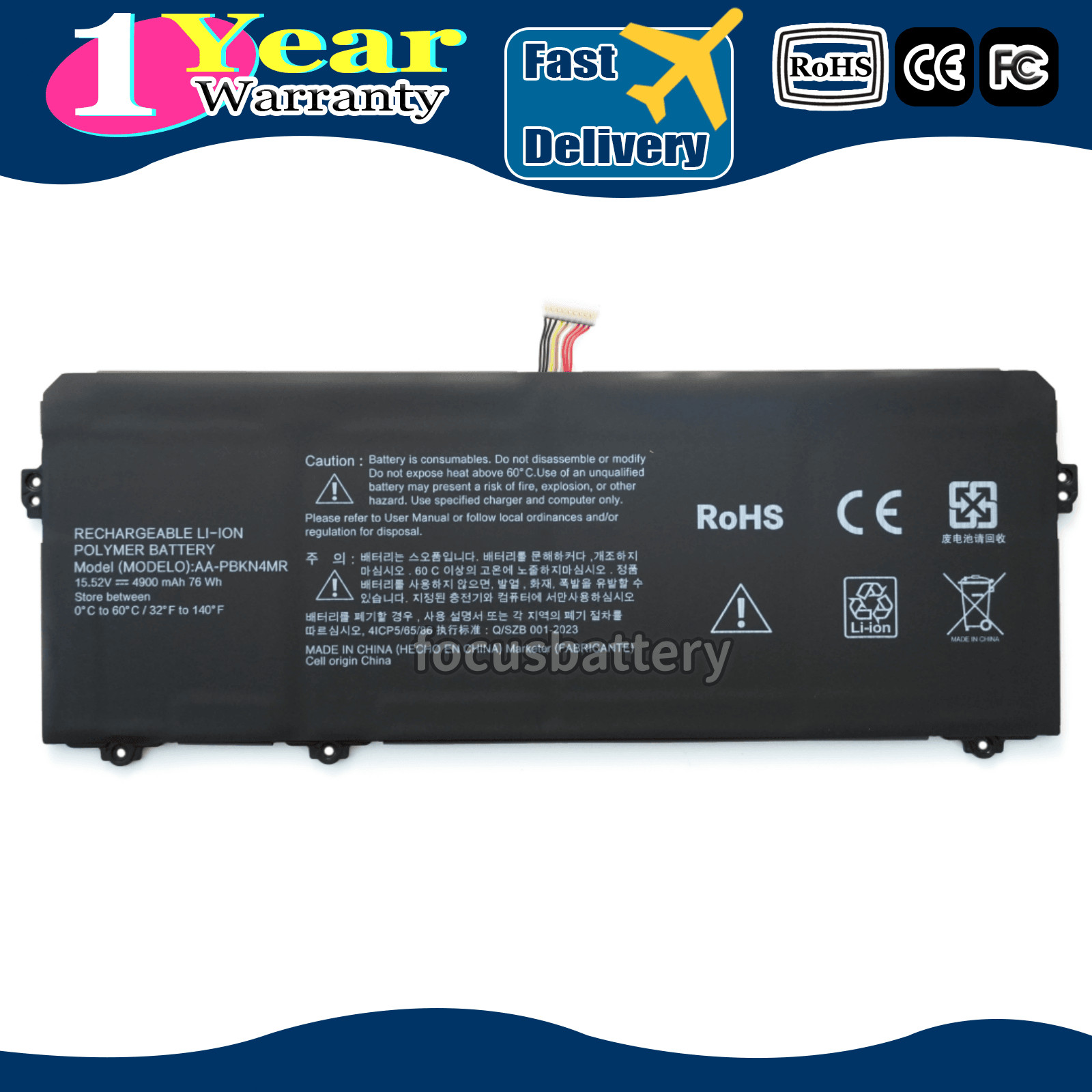New AA-PBKN4MR Battery for Samsung Galaxy Book3 Book4 Pro 360 NP960XFG NP960QFG