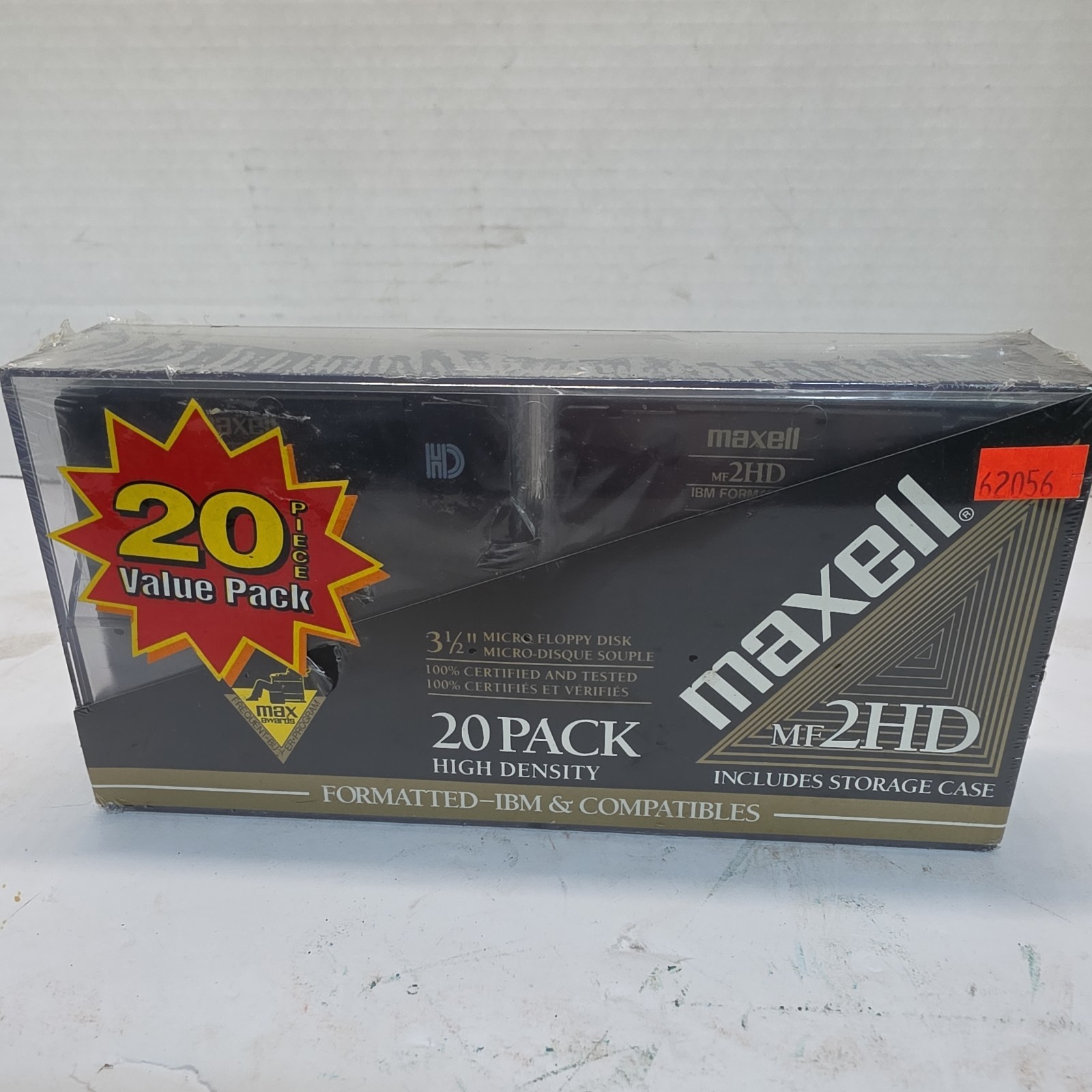 MAXELL NEW VTG MICRO 3 1/2" MF2HD SET OF 20 HIGH DENSITY FLOPPY DISCS Sealed 