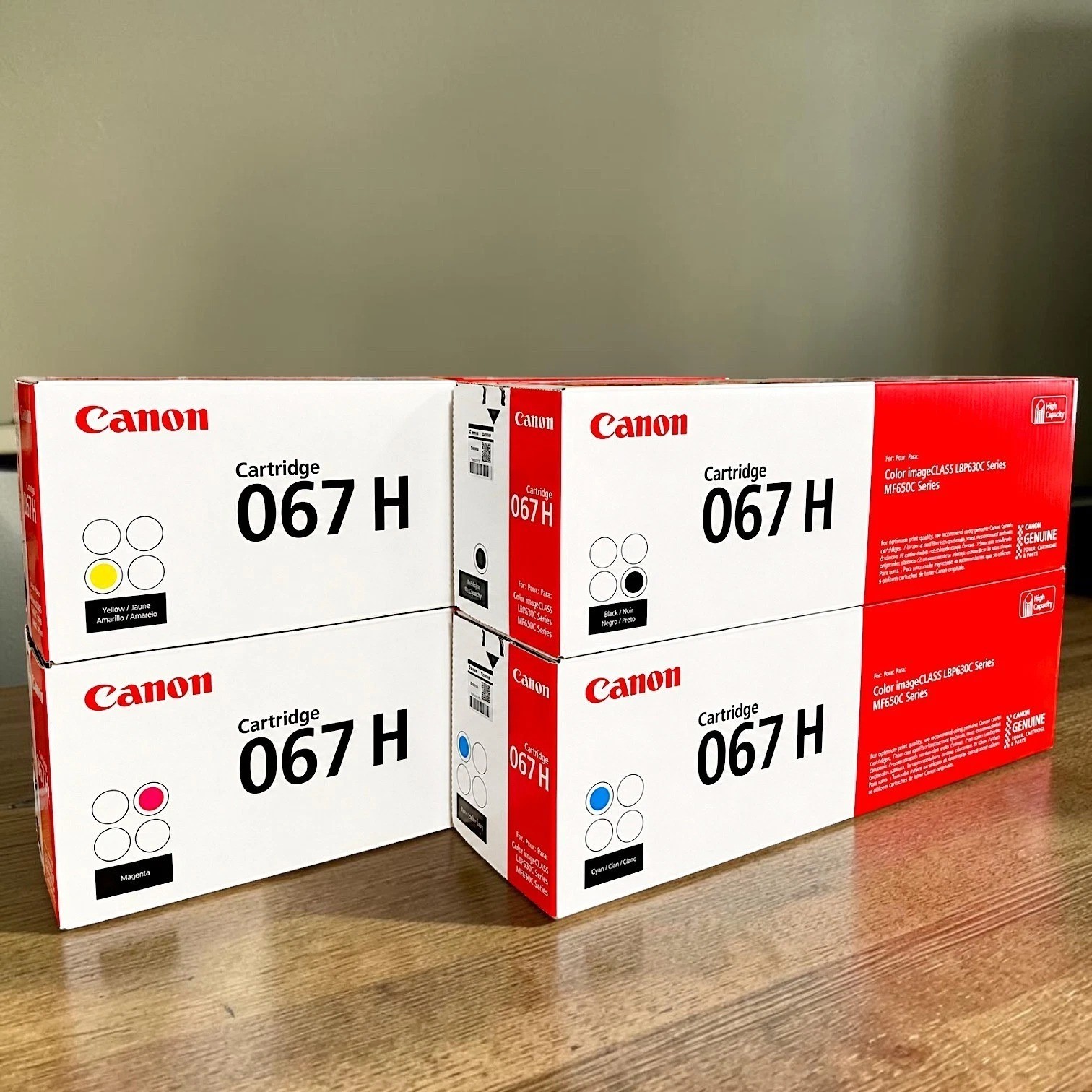 Canon 067H High Yield Toner Set CMYK 4 Pack LBP630C MF650C New Sealed Box