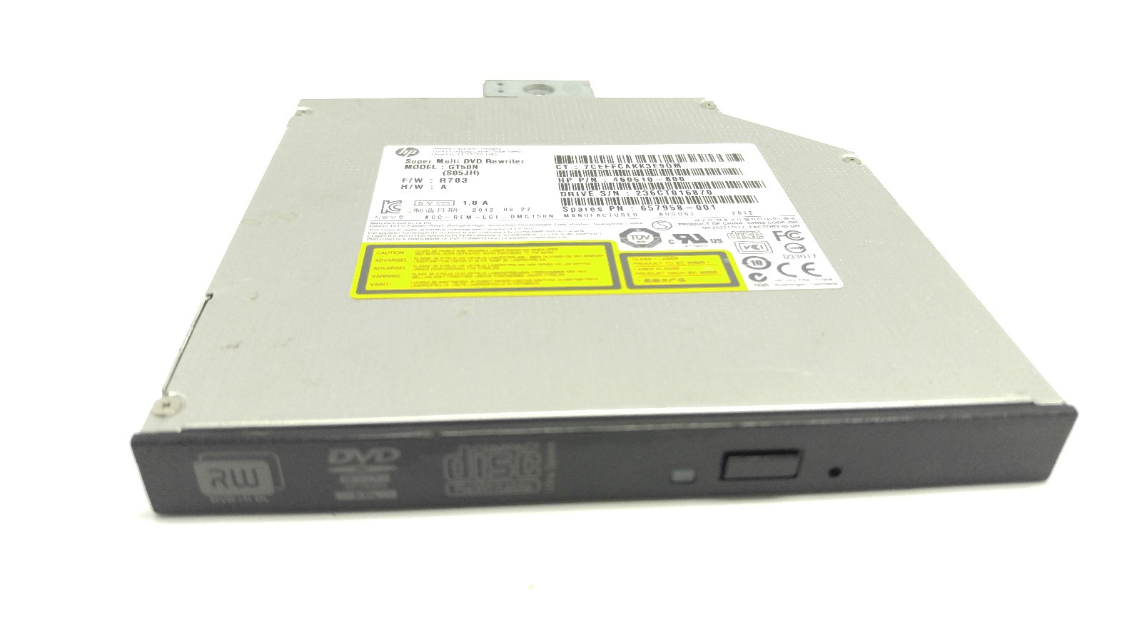 HP Super Multi GT50N 657958-001 Slim SATA Laptop DVD/CD 8x Drive SO5JH