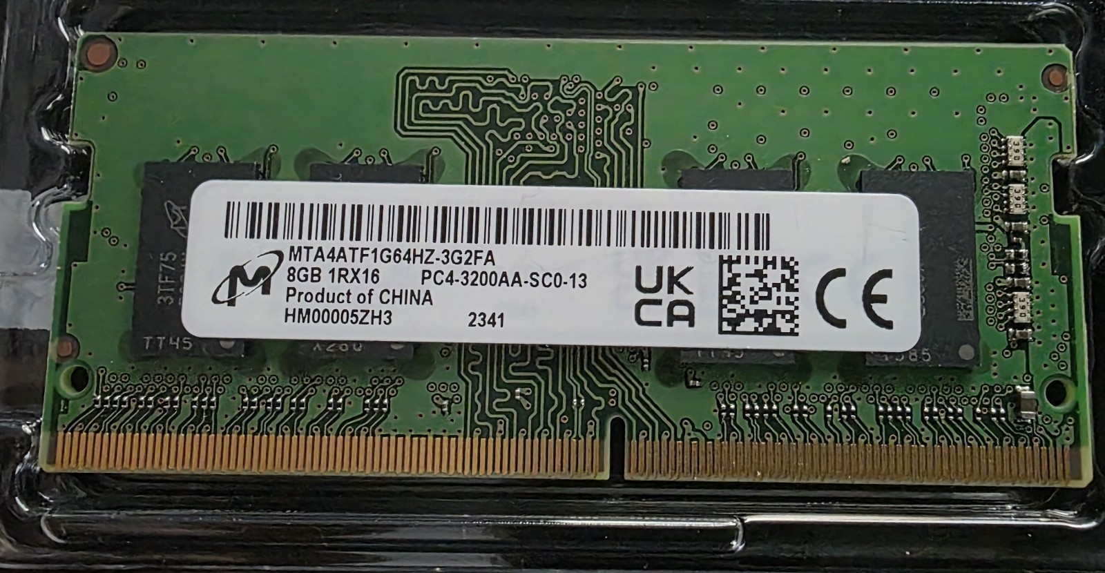 Micron 8GB SODIMM DDR4 3200 PC4 1Rx16 MTA4ATF1G64HZ-3G2 260 Pin SO-DIMM Laptop