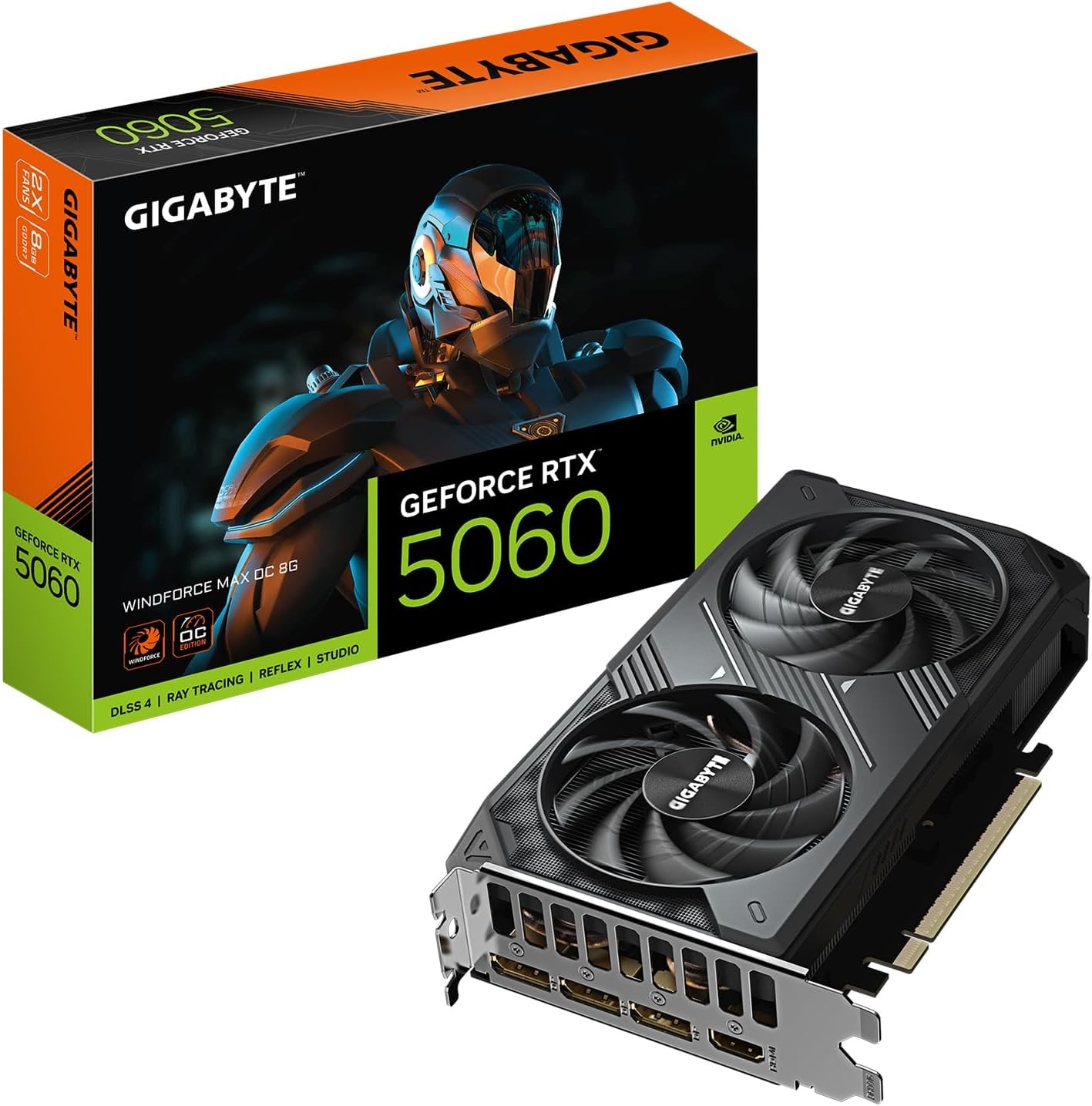 Gigabyte GV-N5060WF2MAX OC-8GD GeForce RTX 5060 WINDFORCE OC 8GB GDDR7 GPU