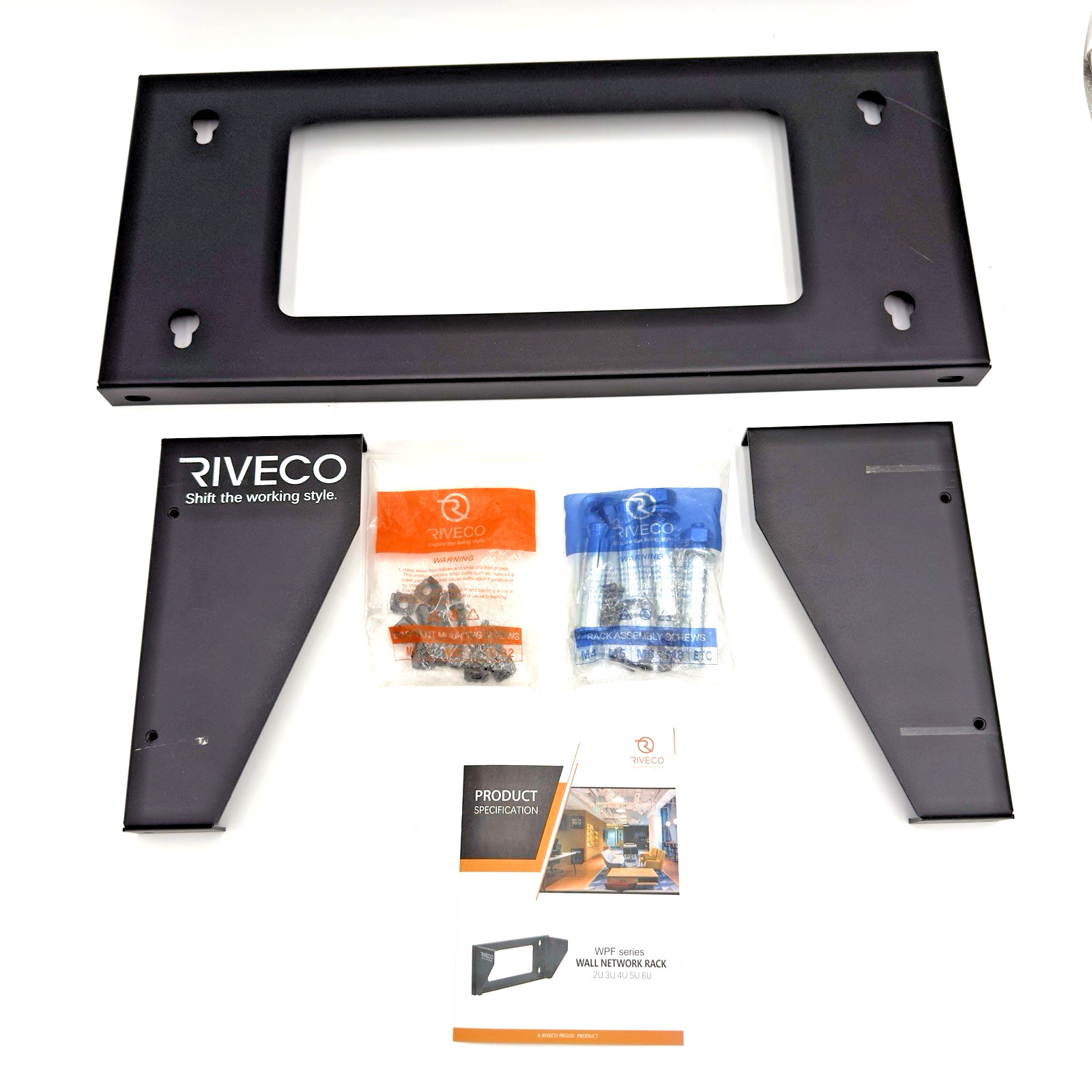 RIVECO 2U Wall Mount Rack for Network Reinforced Heavy Load 66-99 LBS Servers
