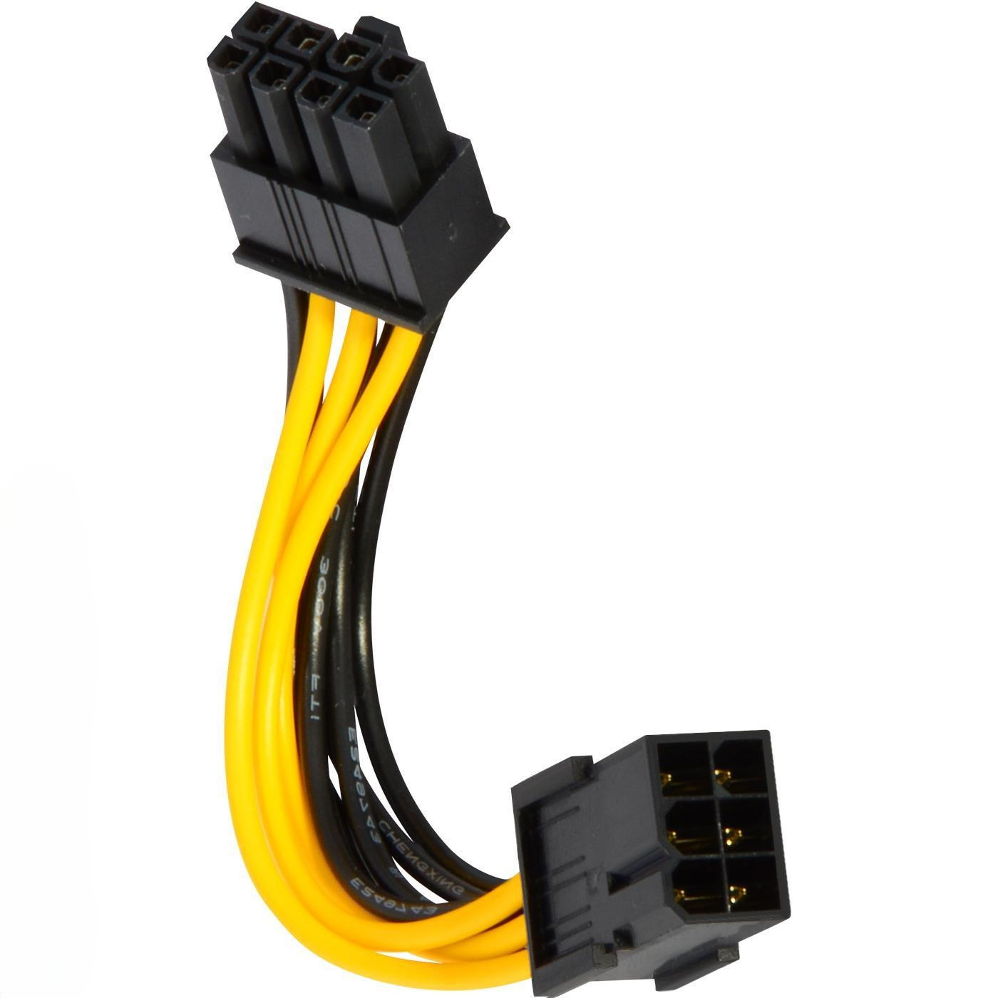 NEW 6 to 8-pin PCI Express Power Converter Cable GPU Video Card PCIE PCI-E 18AWG