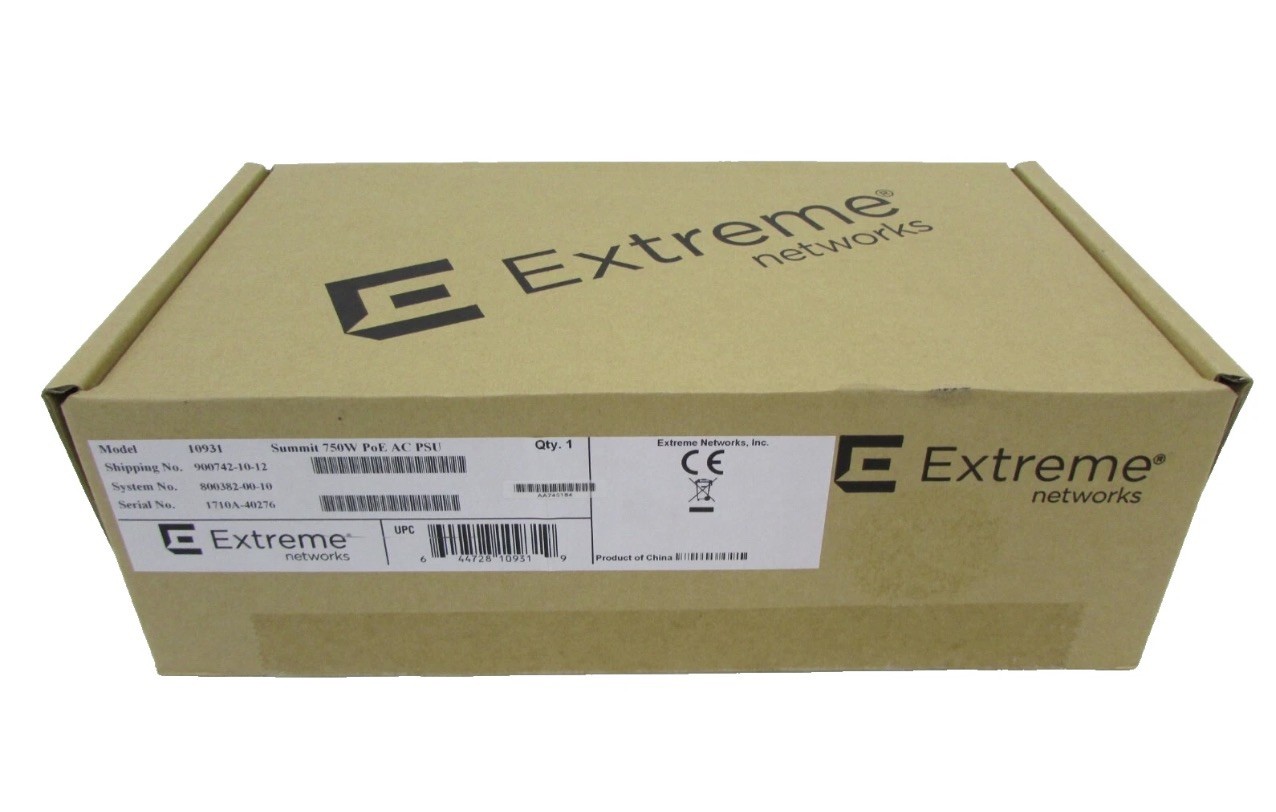 New Extreme 10931A Summit 750W PoE AC PSU for Summit X460-24, X460-48