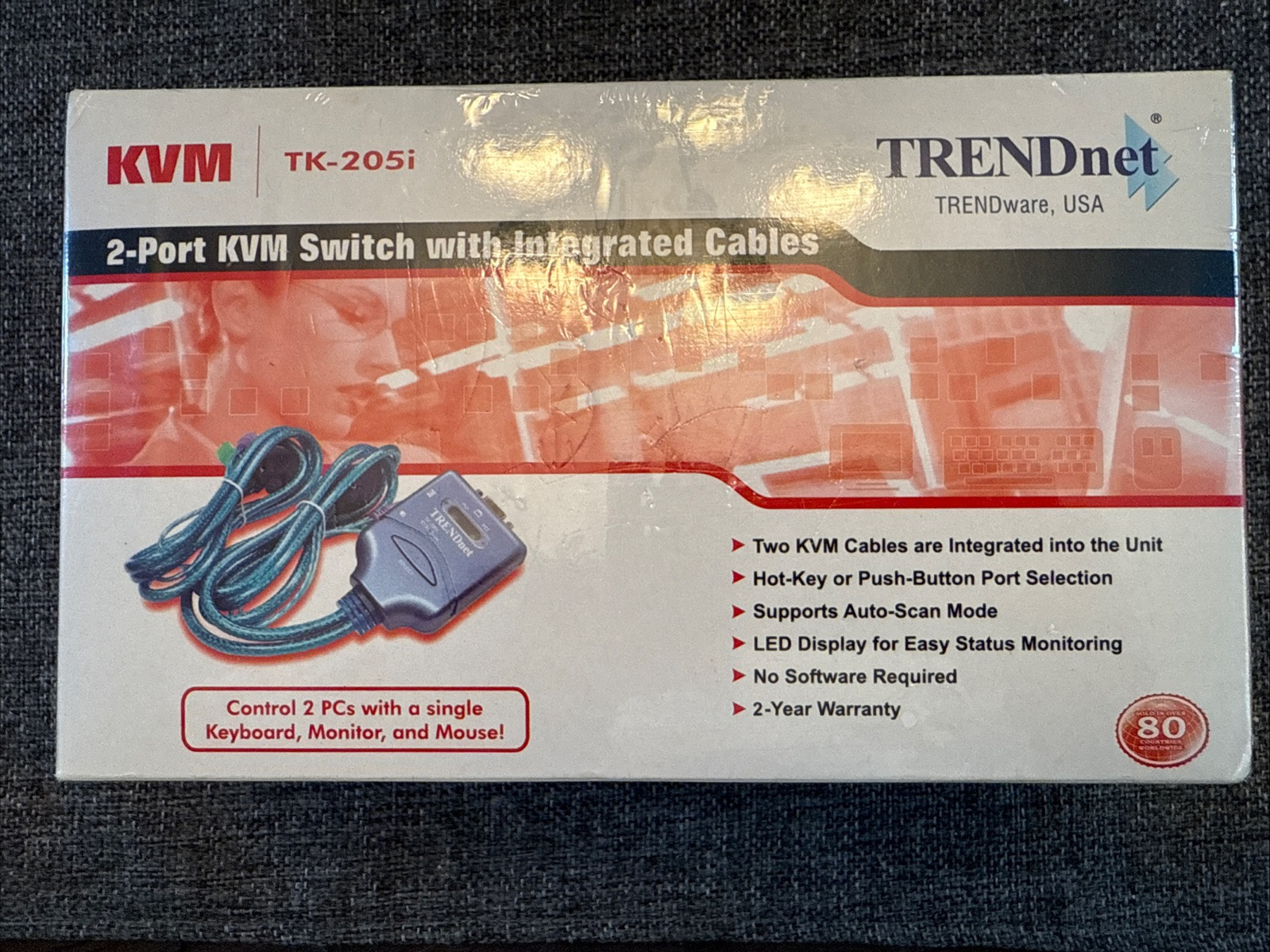 TRENDnet  TK (TK-205I) 2-Ports External KVM switch PS/2