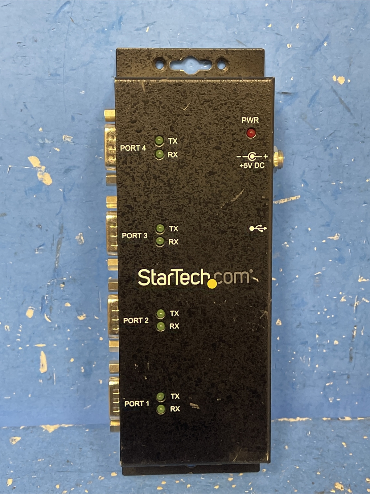 Startech Icusb2324I Wall/Din Mount USB to 4 DB9 Rs232 Serial Port Adapter Hub