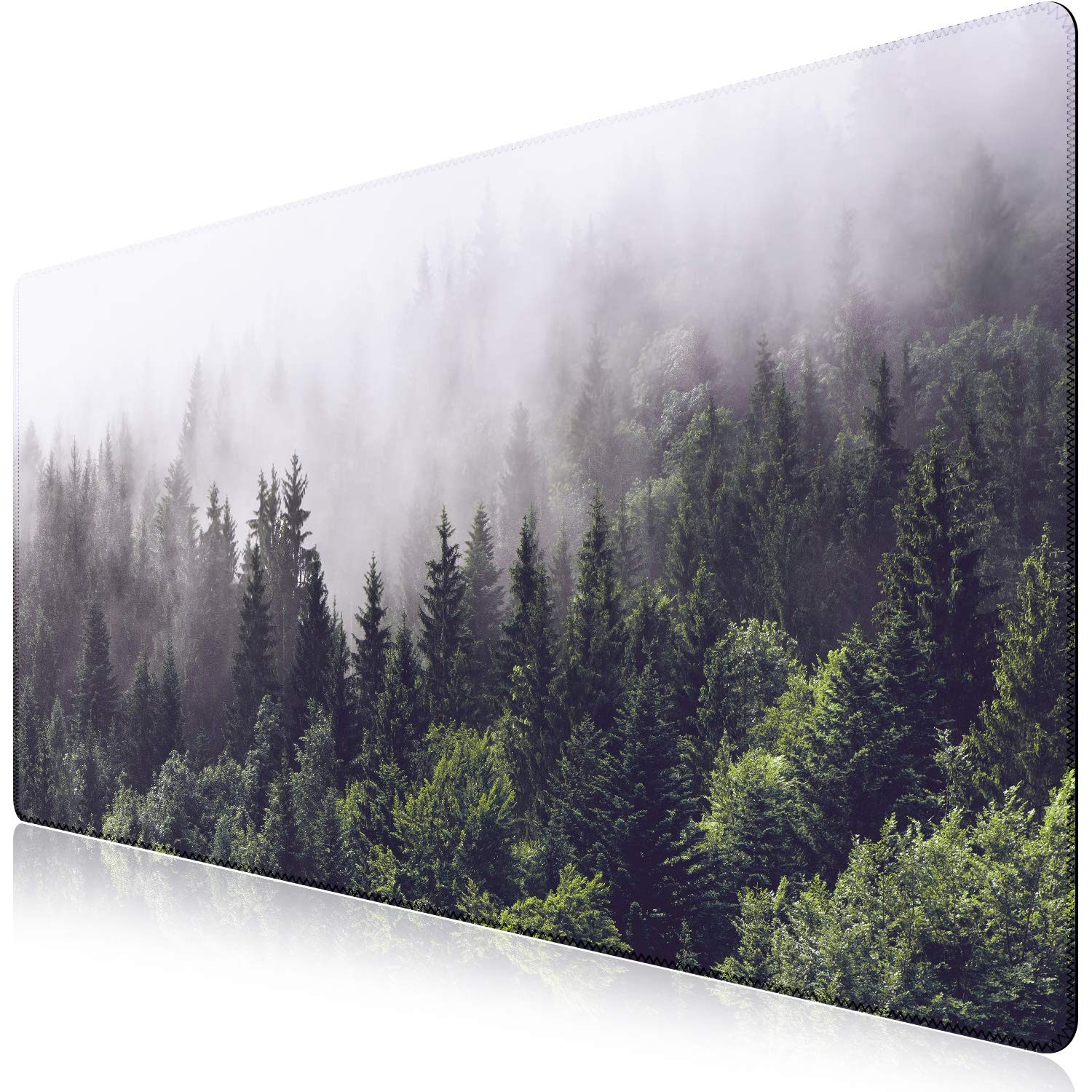 Extended Gaming Mouse Pad,35.4 x 15.7in Desk Pad, Forest