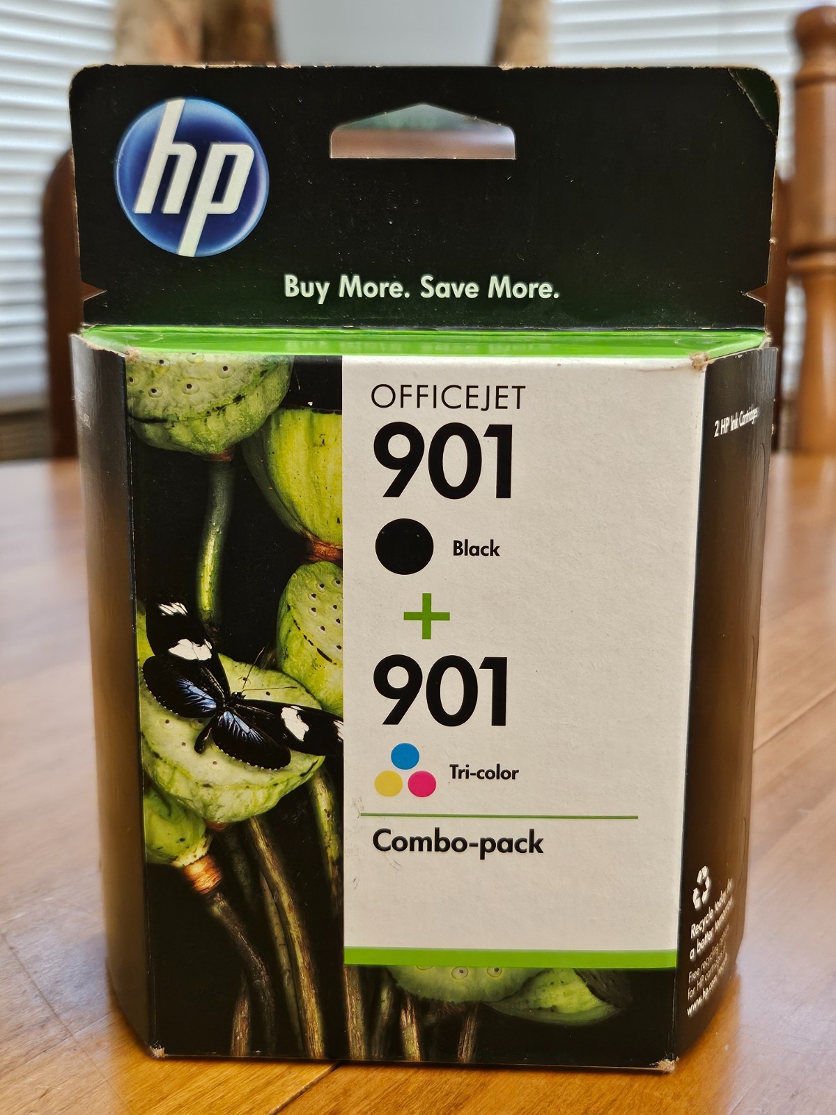 Genuine HP 901 Black and Tri-color Ink Cartridges - 2 Pack (CN069FN) Expired