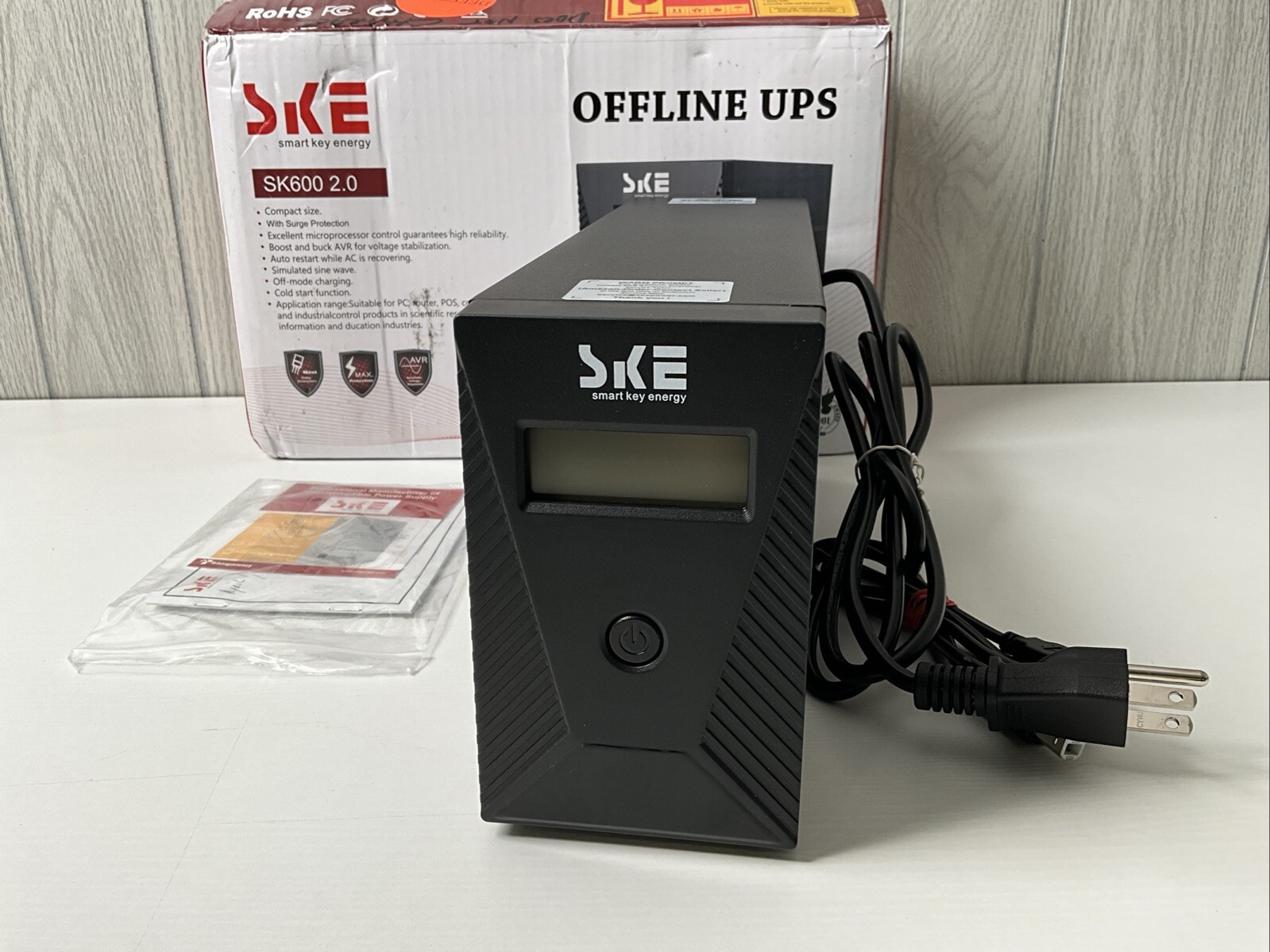 WON'T CHARGE? Smart Key Energy SK600 2.0 Offline Ups Battery Backup 600VA/360W