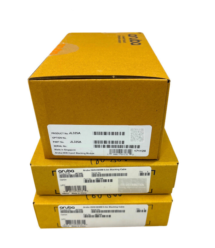 JL325A I New Sealed HPE Aruba 2930 2Port Stacking Module 5066-4802 2x J9734A KIT