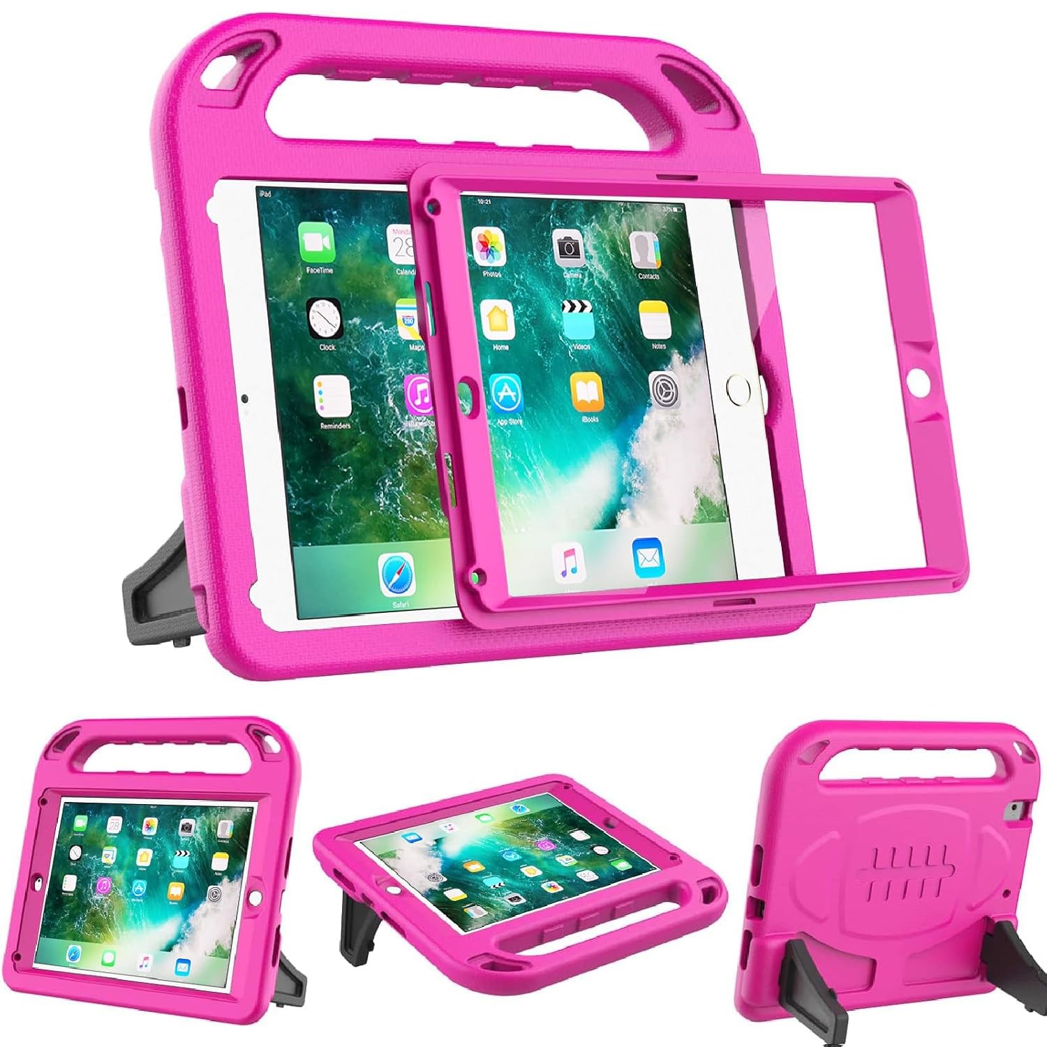 BMOUO Kids Case for iPad 6th/5th Generation (iPad 9.7-in, 2017/2018), Rose
