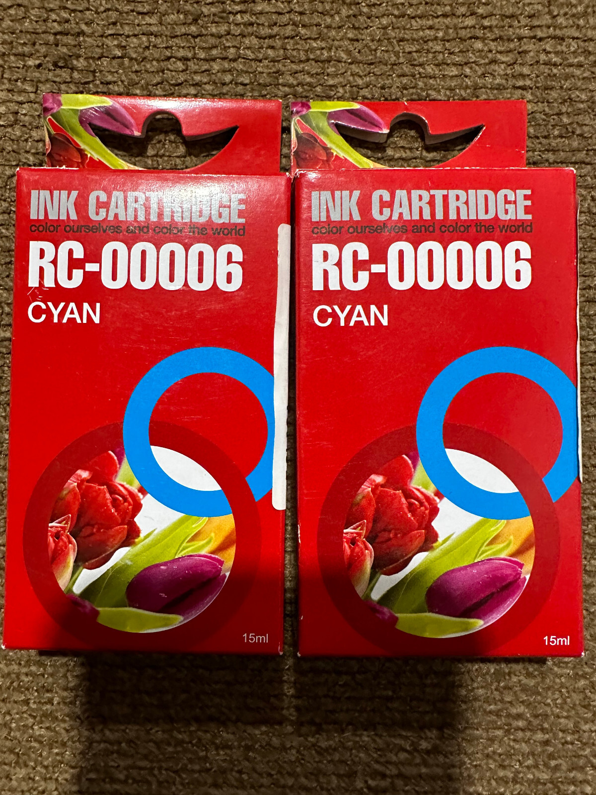  (lot of 2) RC-00006 cyan  Ink for Cannon Pixma Printers