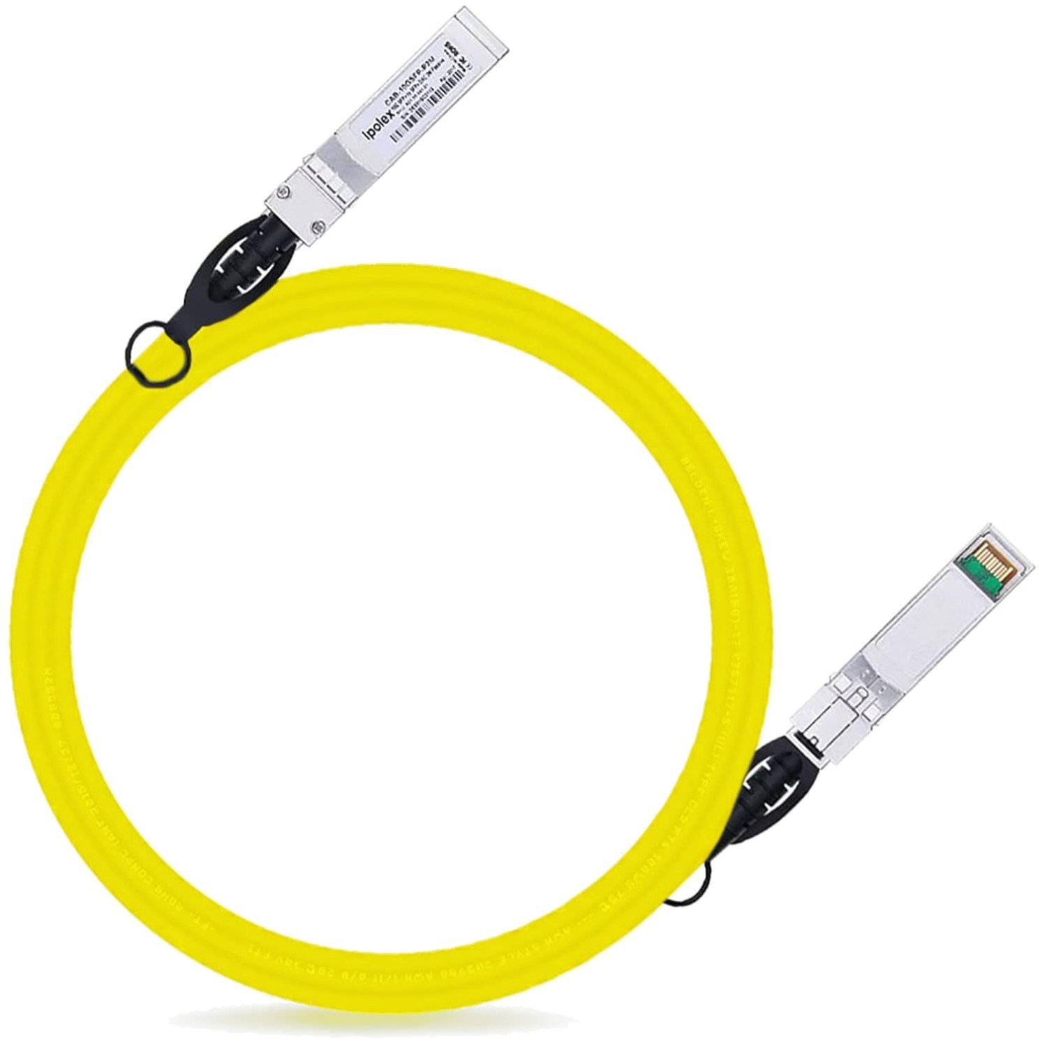 High-Speed 10GbE SFP+ Copper Cable 1m Yellow
