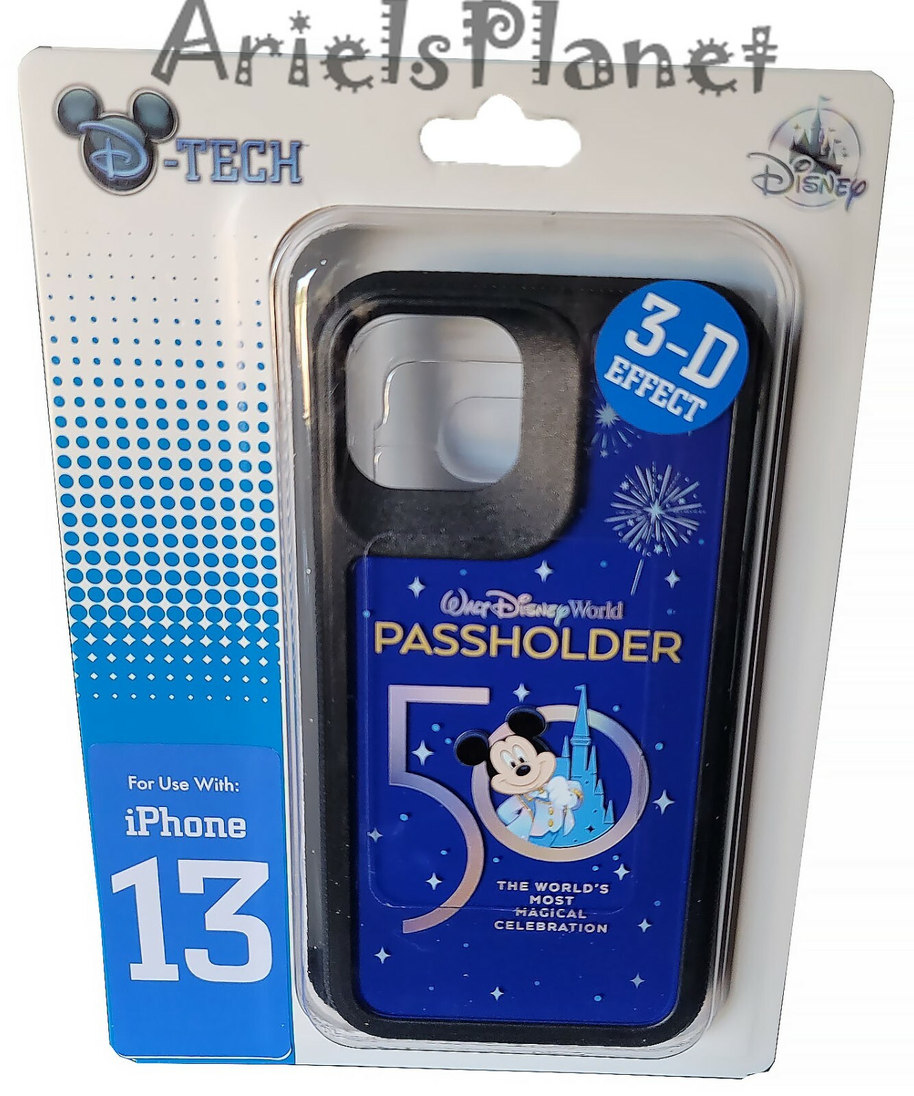 Disney Parks 50th Anniversary Mickey Mouse Passholder 3D iPhone 13, 14, 15 Cover