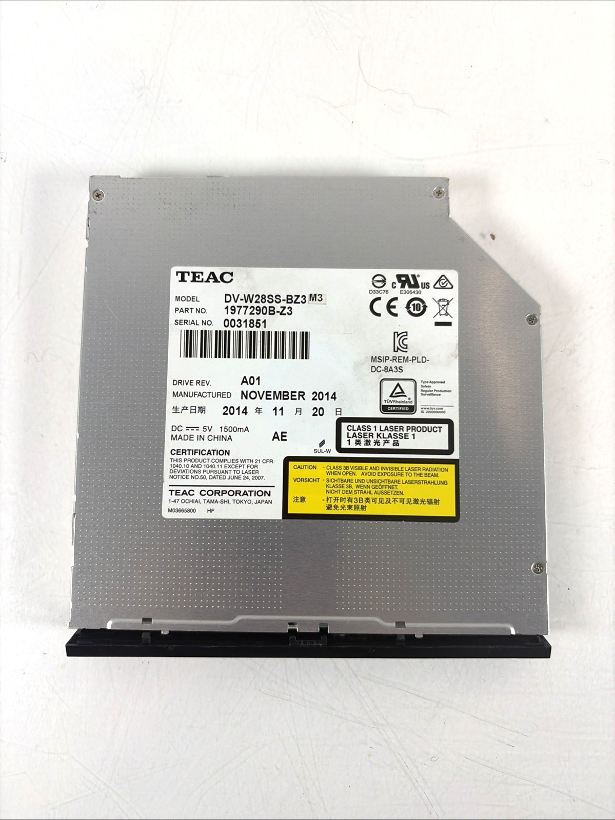 TEAC DV-W28SS DVD SuperDrive Super Multi 8X DVDRW Rewriter 24X CD-RW Burner 2014