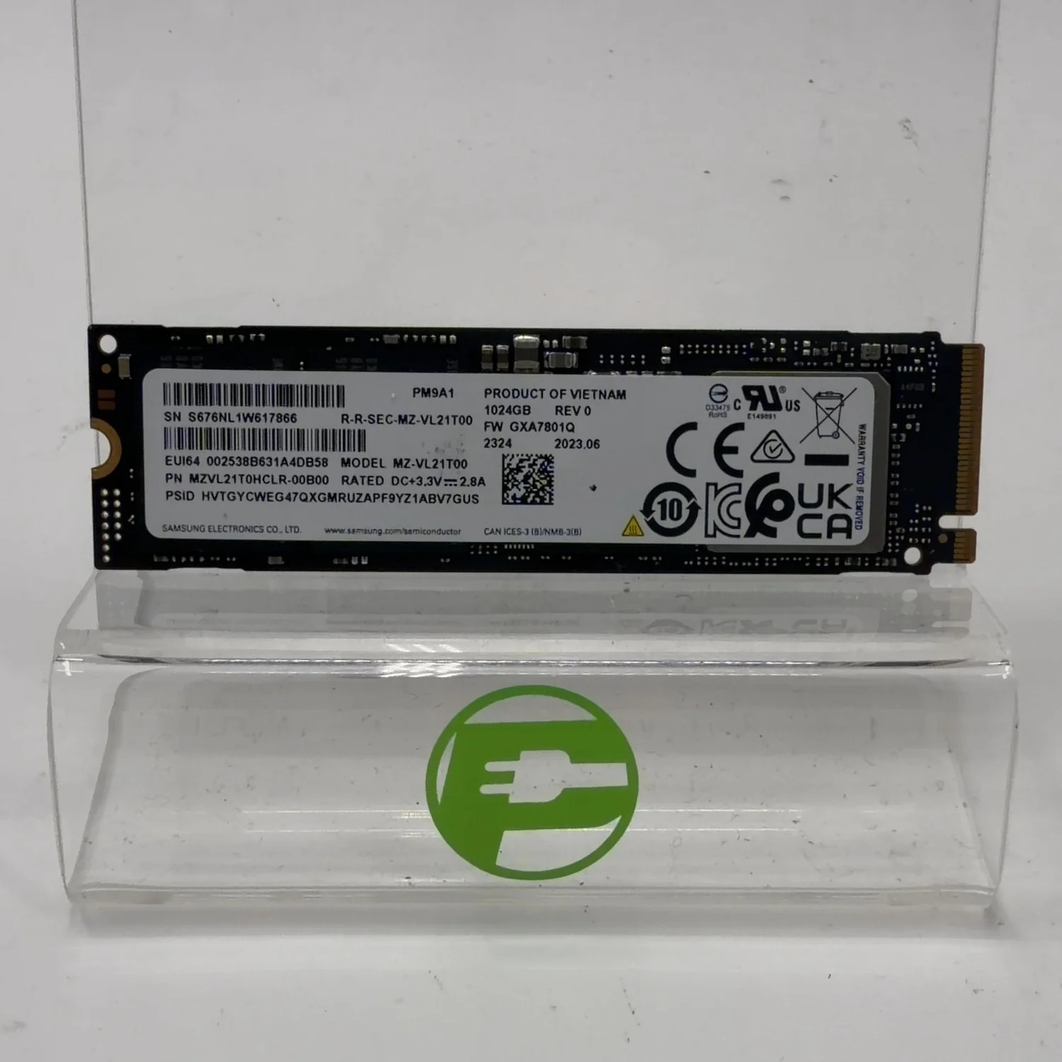 Samsung 2280mm PM9A1 2TB M.2 NVMe Gen 4.0 x 4 SSD MZVL21T0HCLR-00B00