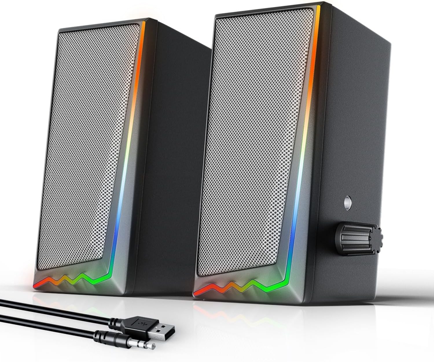 Pc Computer Speakers With Surround Sound Usb Wired Laptop Deep Bass For Desktop 
