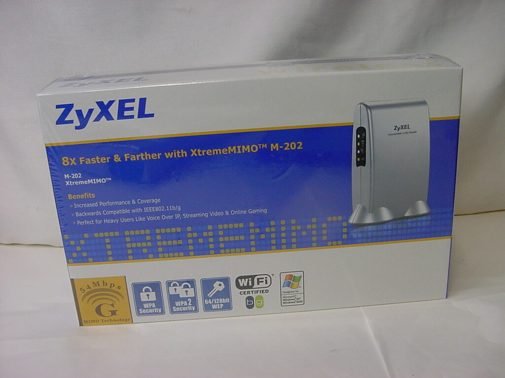 NEW SEALED - ZYXEL EXTREMEMIMO WIRELESS M-202 USB ADAPTER