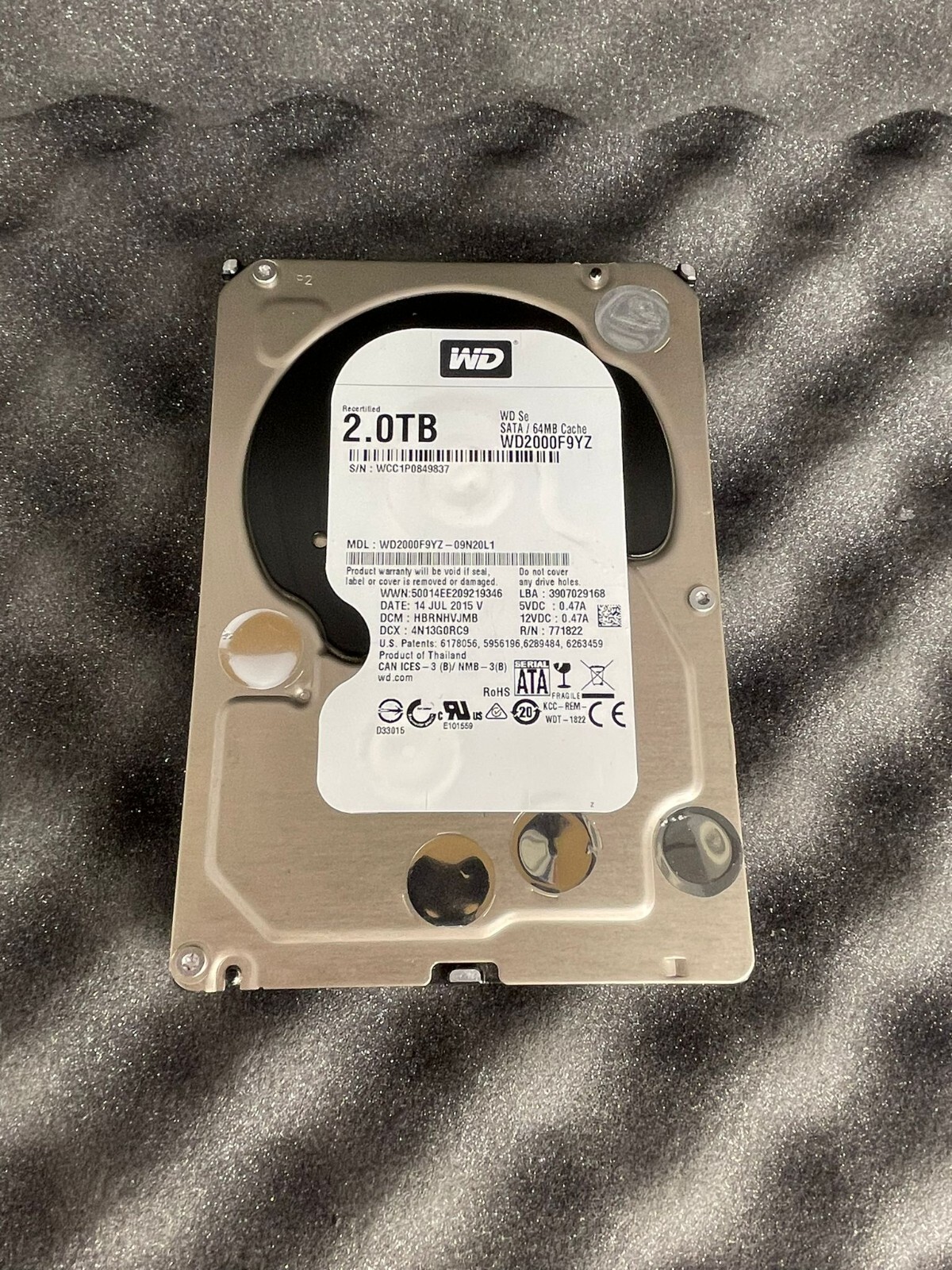 Western Digital WD Se WD2000F9YZ  2TB 3.5" Desktop Hard Drive SATA