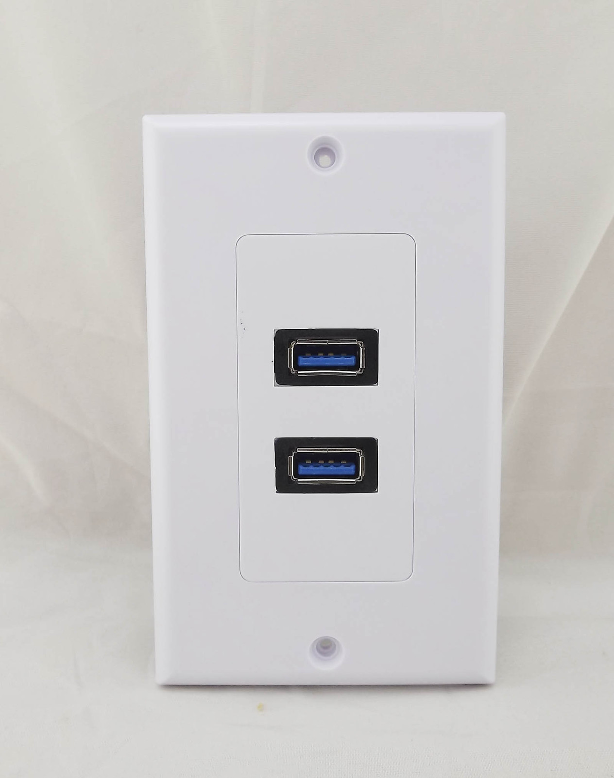 1pcs Dual 2-Ports USB 3.0 Socket Charger Receptacle Outlet Wall Face Plate Panel