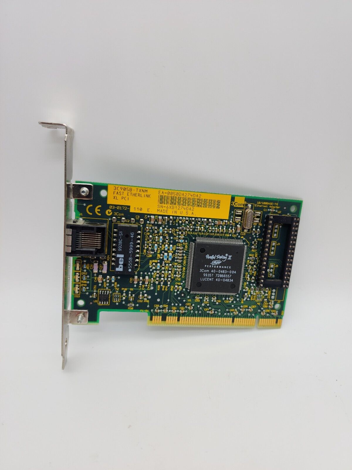 3Com 3C905B-TXNM Fast Etherlink XL PCI - Vintage NIC - Card Only