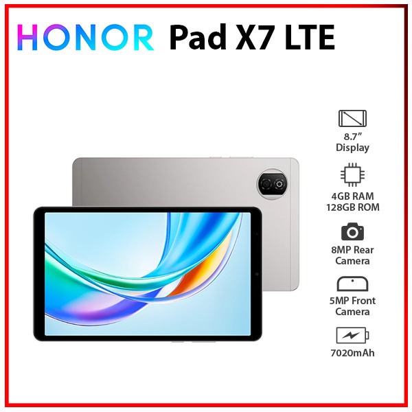 (WiFi+4G) HONOR Pad X7 LTE 4GB+128GB Octa Core Bluetooth Android PC Tablet
