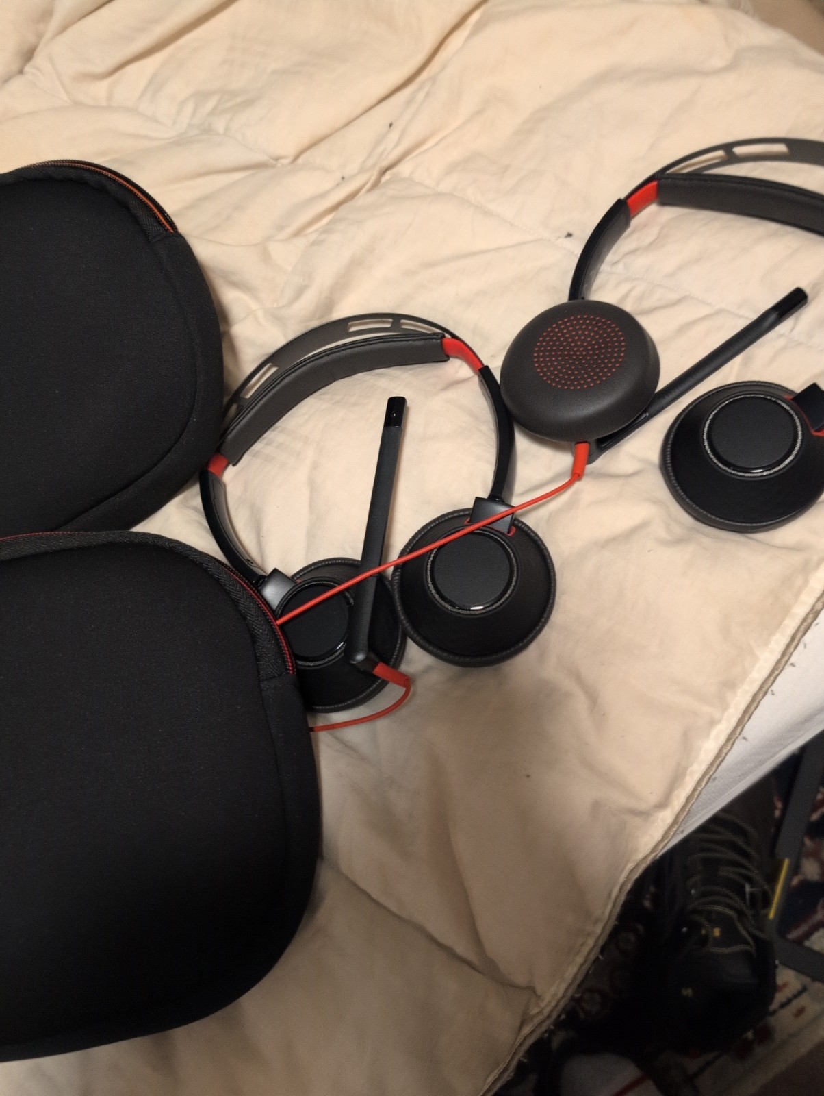 Lot Of 2x Plantronics / Poly Blackwire 5220 Stereo USB Headset